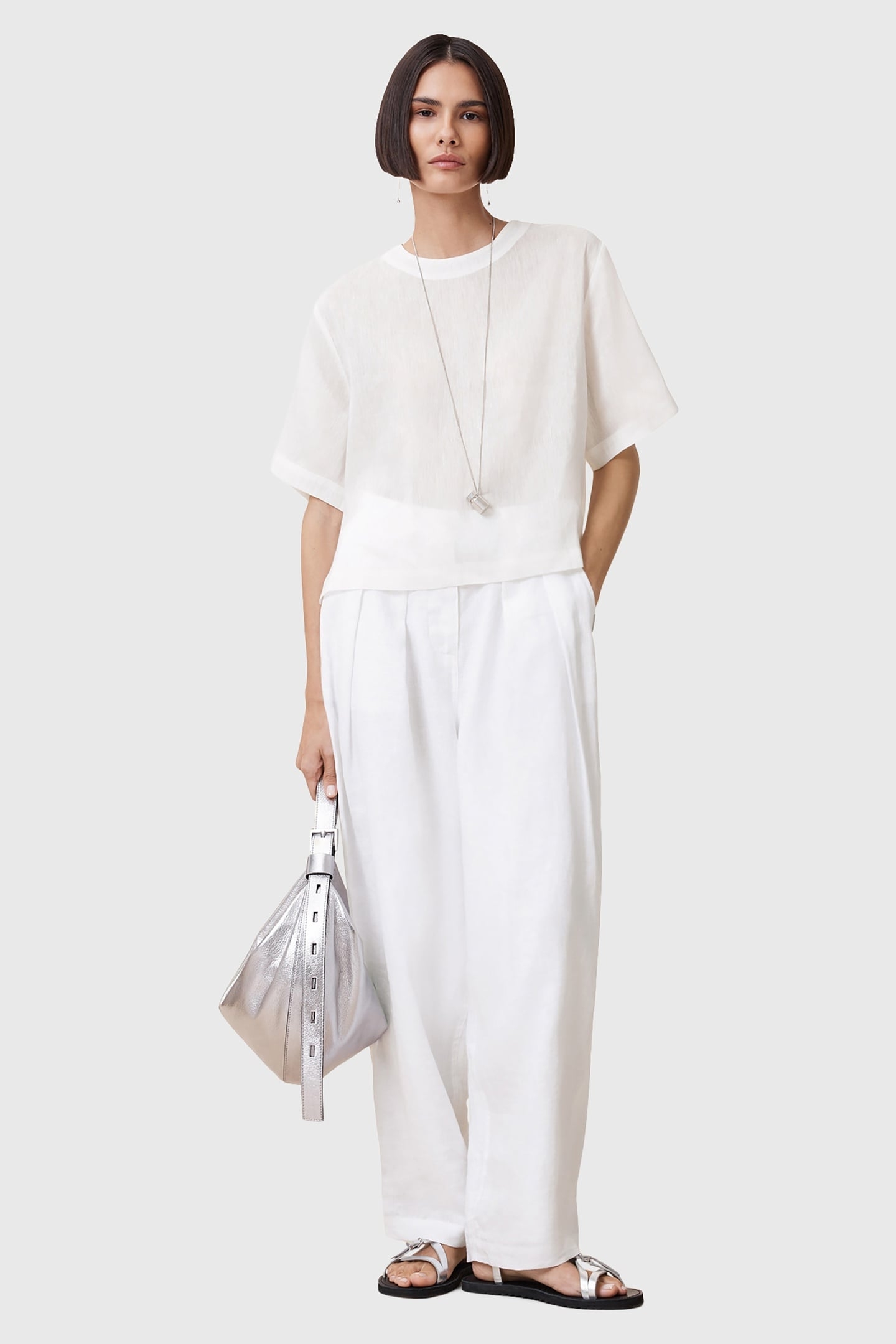 LOTTIE LINEN TOP CHALK WHITE 1