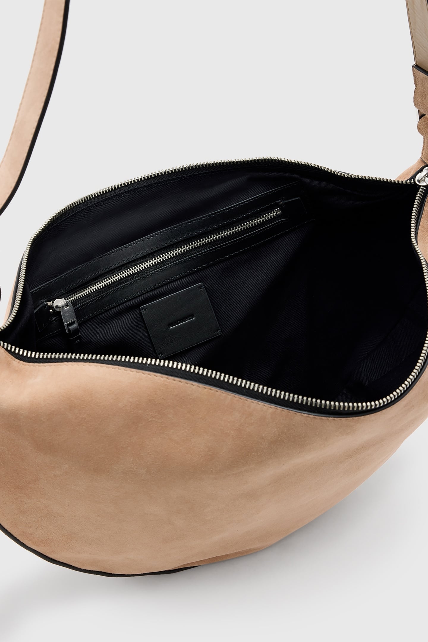 HALFMOON SUEDE SHLDR MINK BROWN 7