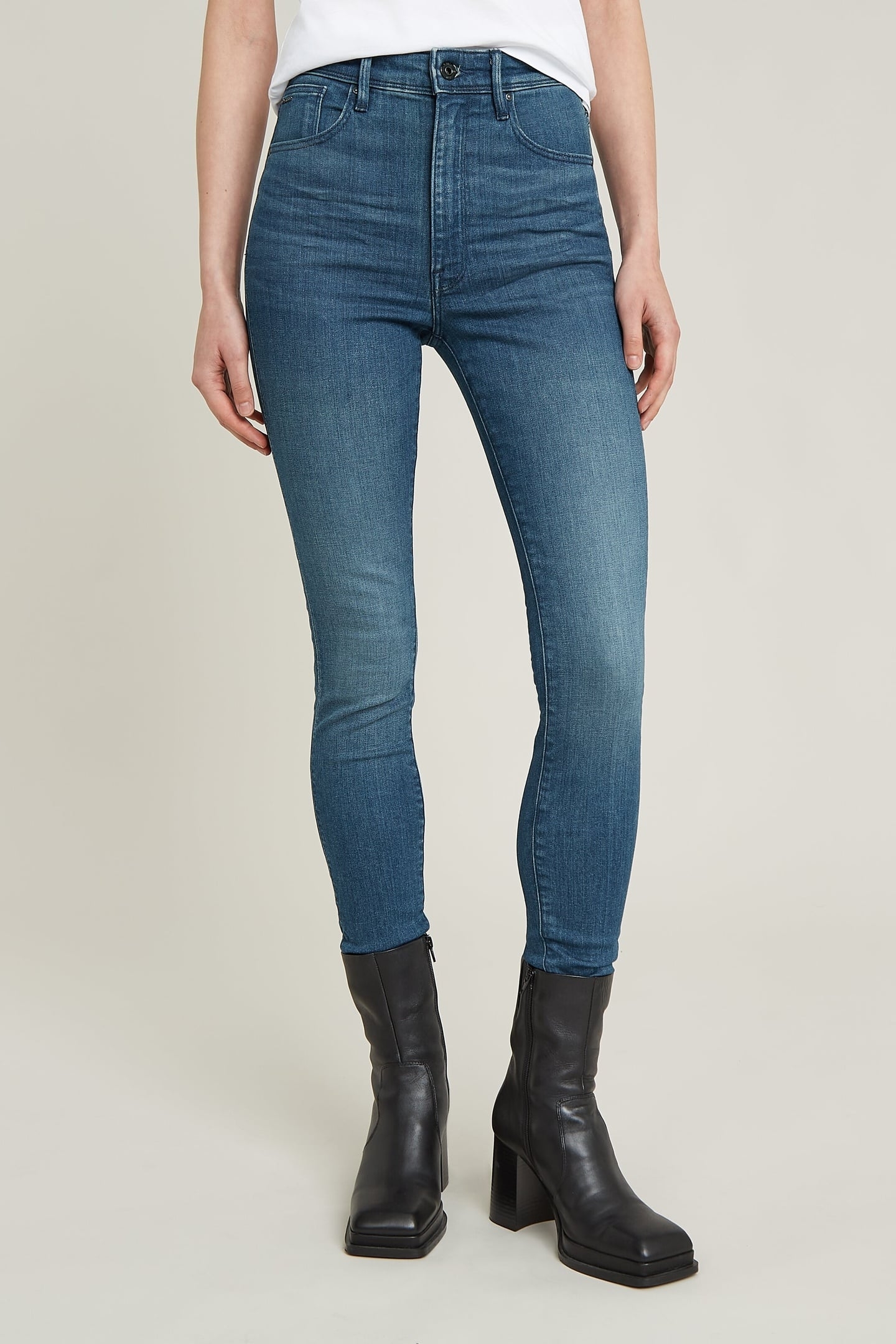KAFEY ULTRA HIGH SKINNY JEANS FADED NEPTUNE BLUE 2