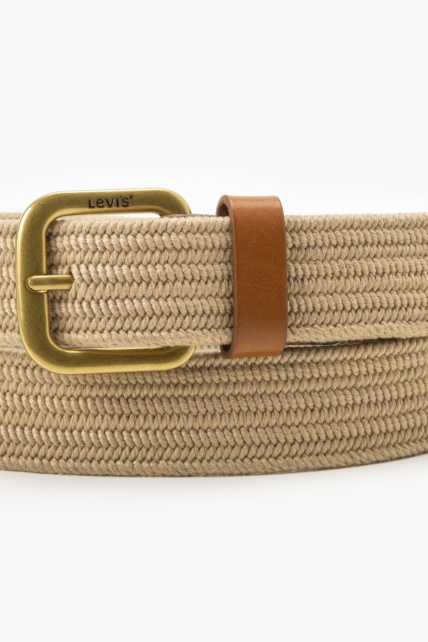 STRETCH WOVEN BELT KHAKI 4