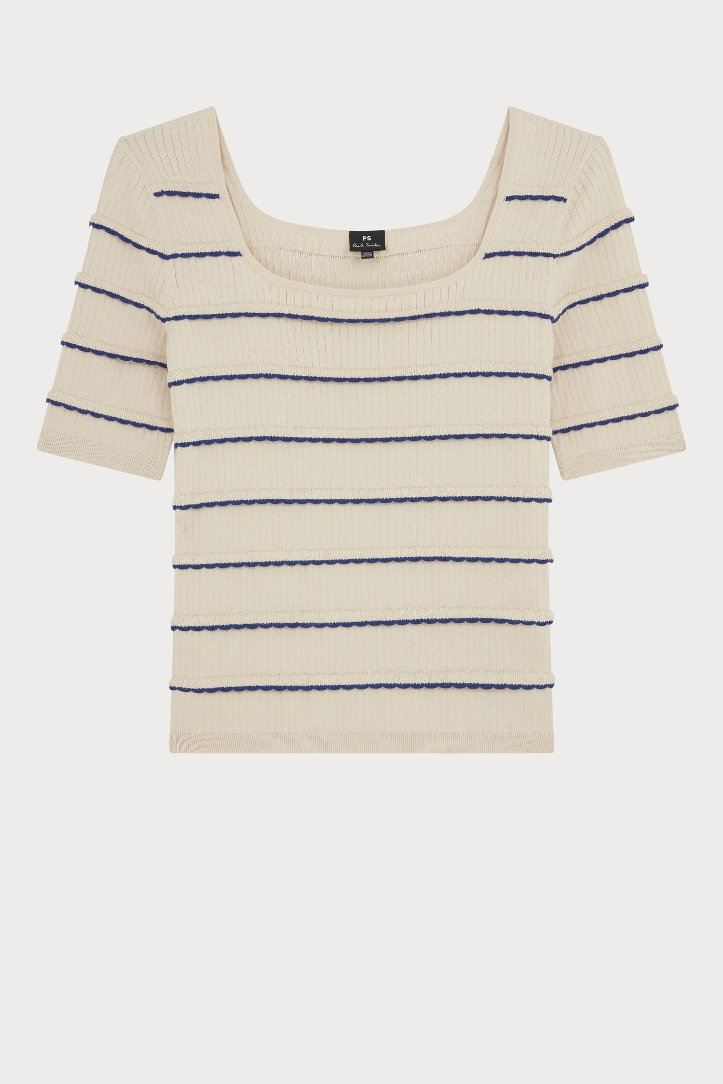 KNITTED SS TOP IVORY 5