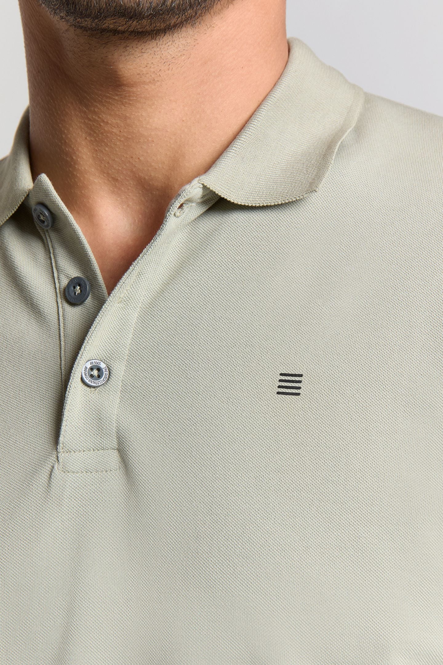 POLO PIQUE SOLID STRETCH SMOKE 5