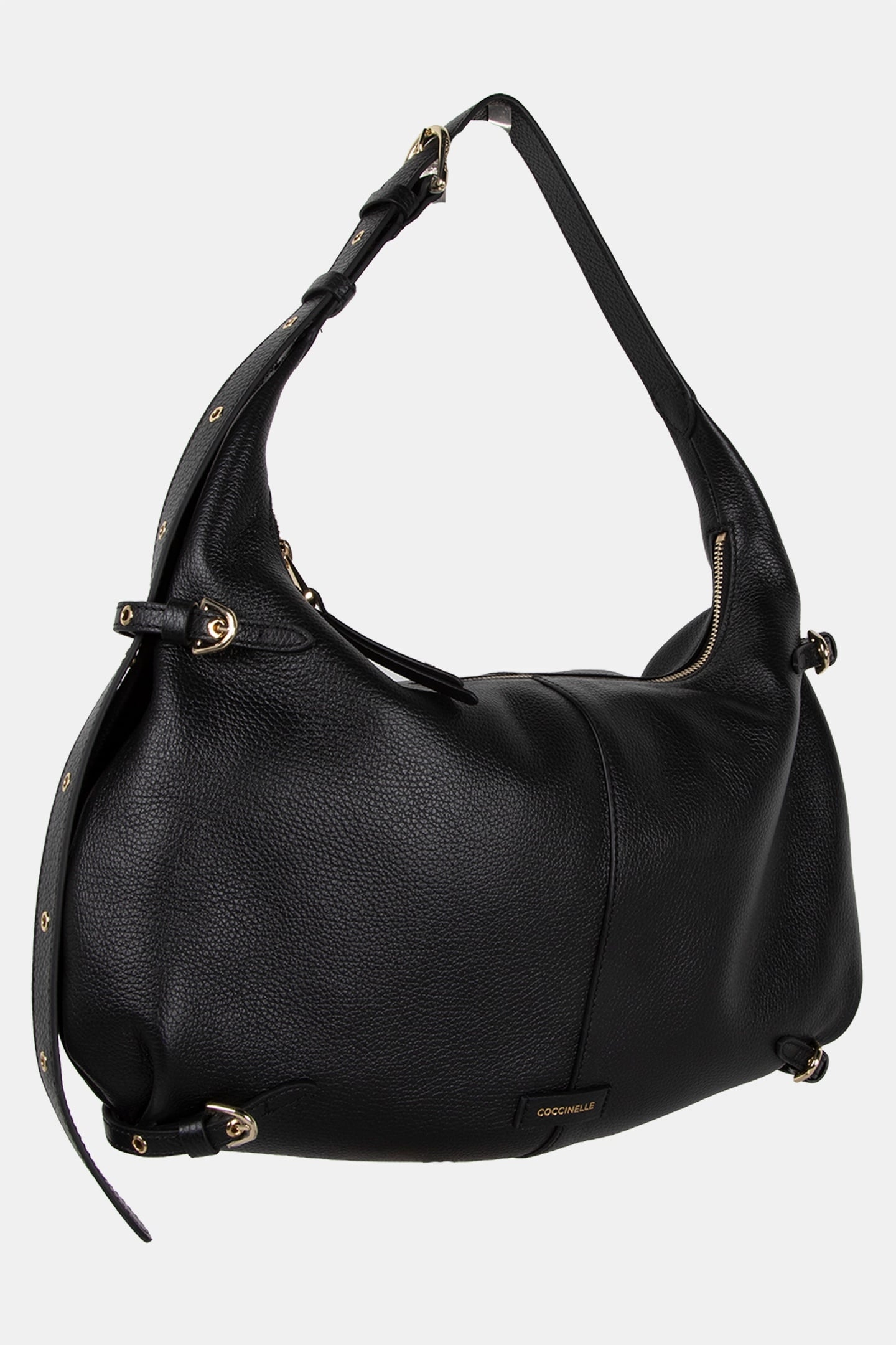 LARGE LEATHER SHOULDER BAG IN BLACK 3