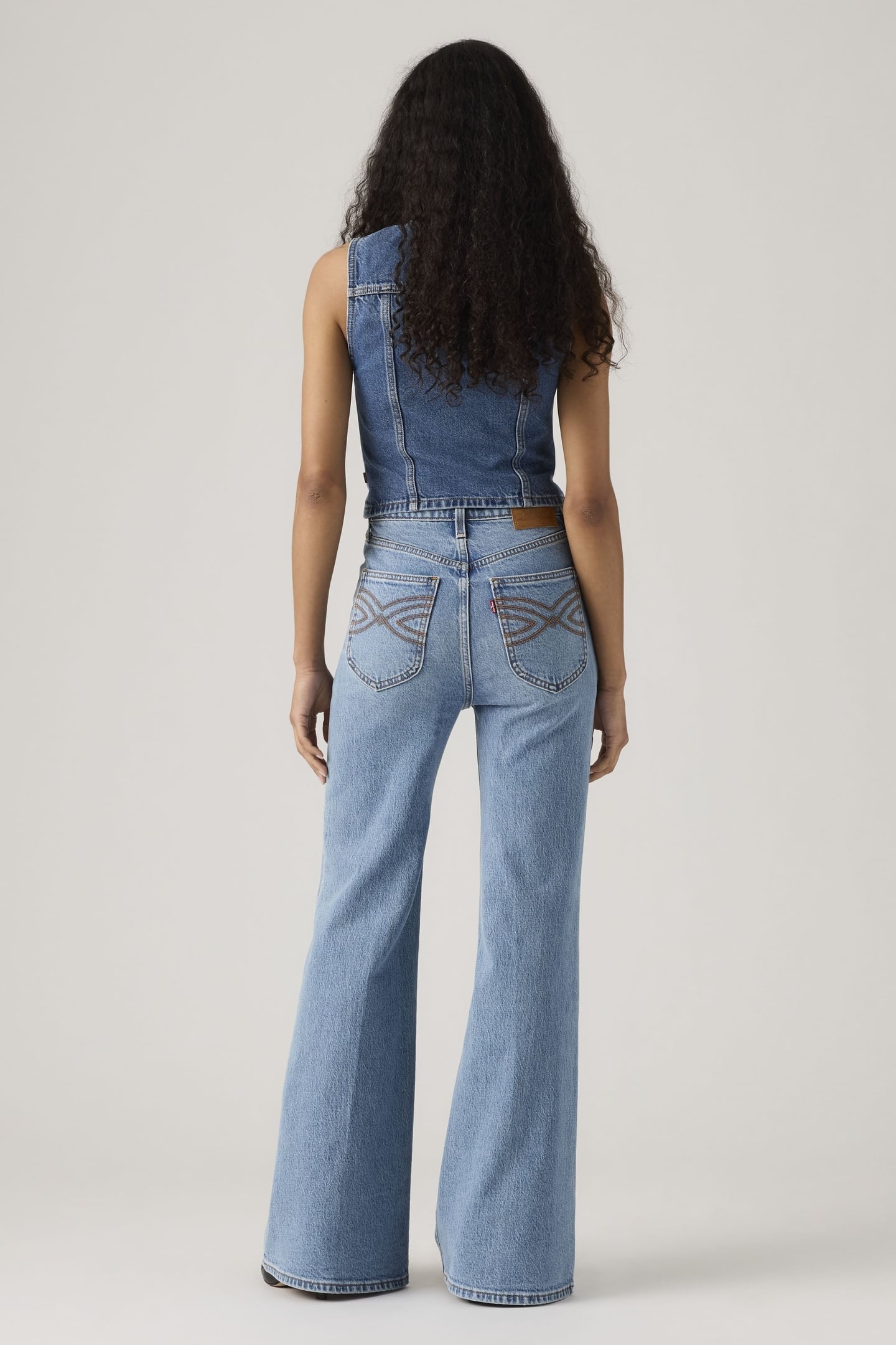 RIBCAGE BELL WESTERN JEANS BLUE 3
