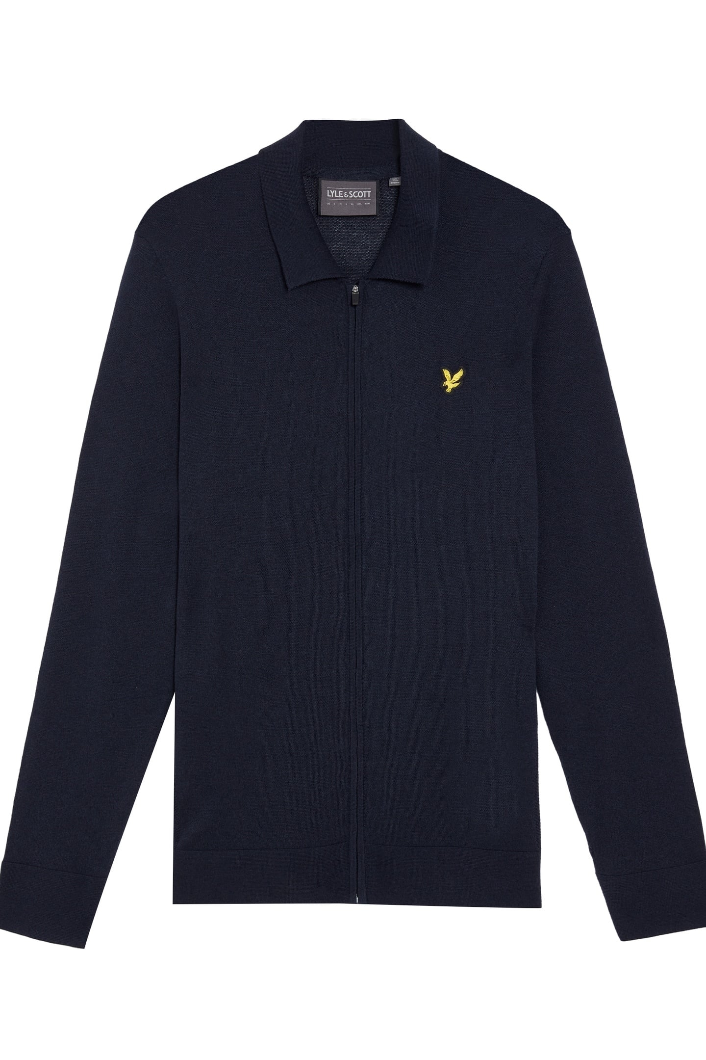 LIGHTWEIGHT KNITTED COLLARED CARDIGAN DARK NAVY 5