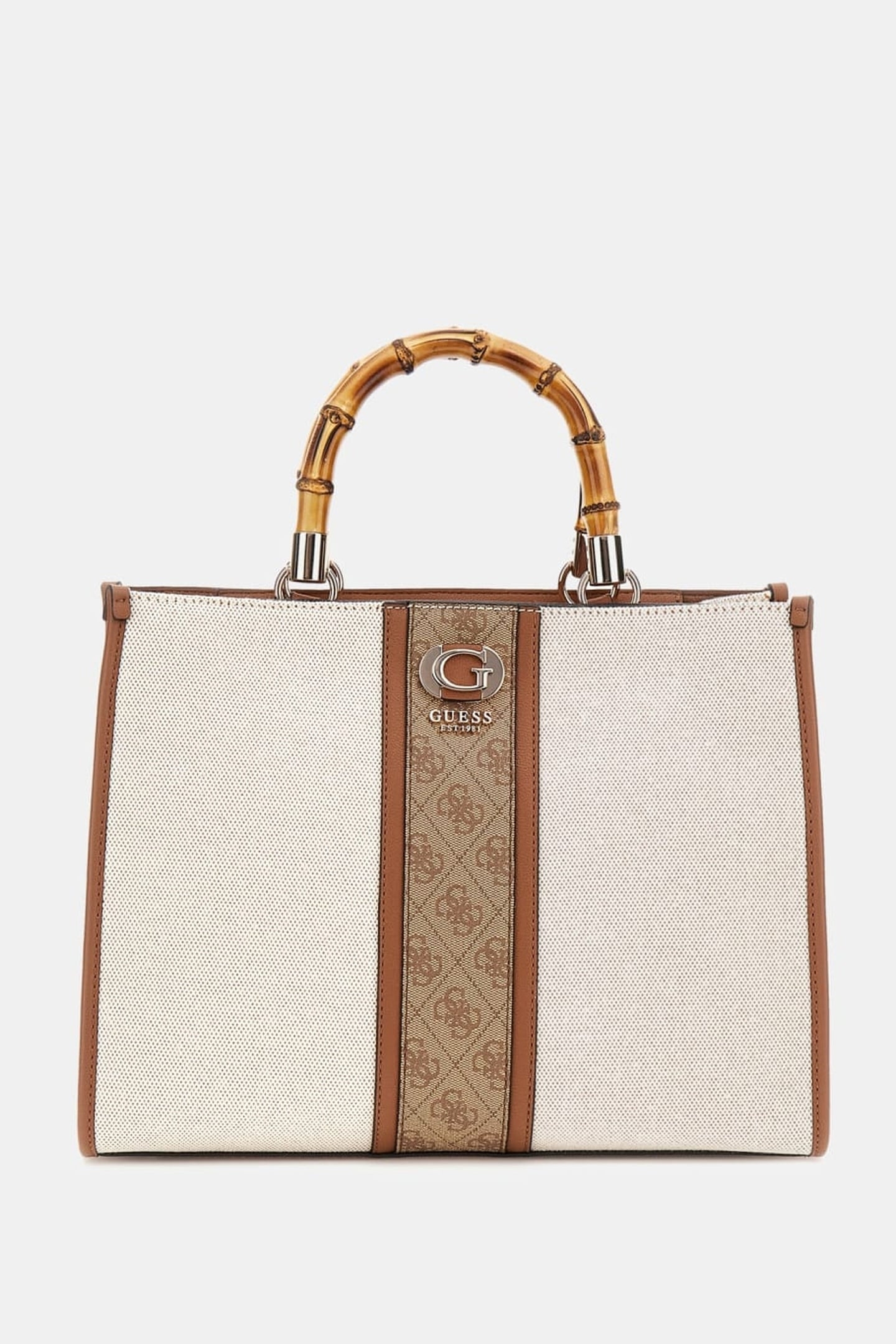 CANVAS II SMALL TOTE NATURAL/LATTE LOGO 4