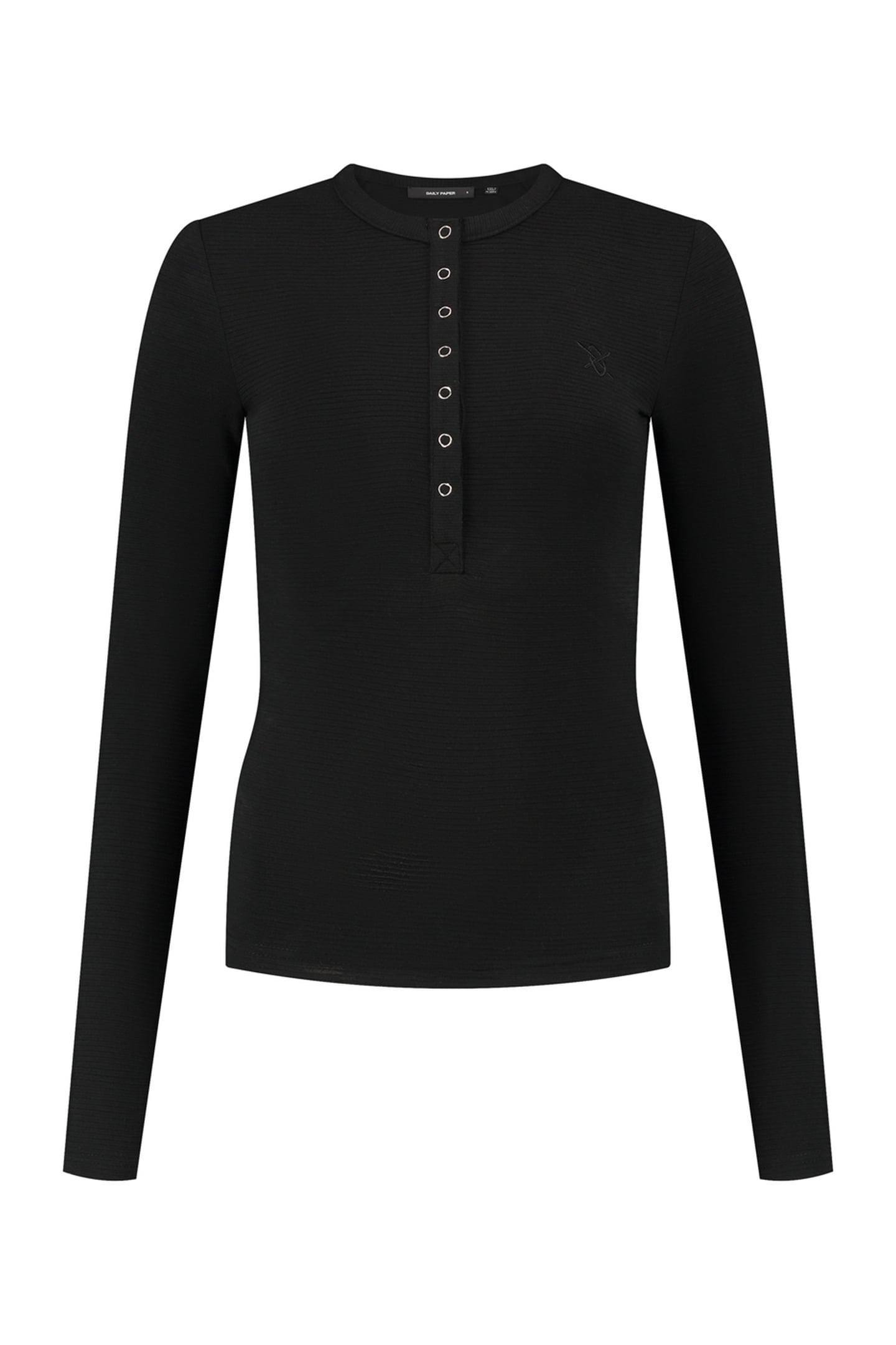 DENISE BUTTON LONG SLEEVE BLACK 1