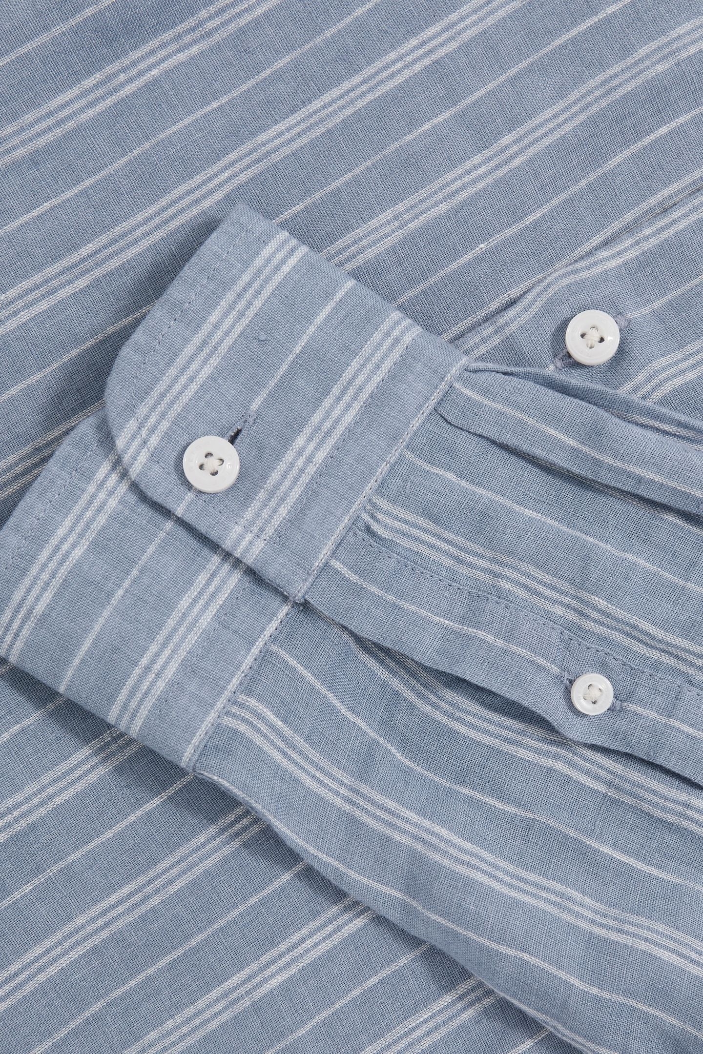 LS LINEN SHIRT AIRFORCE BLUE/WHITE 6