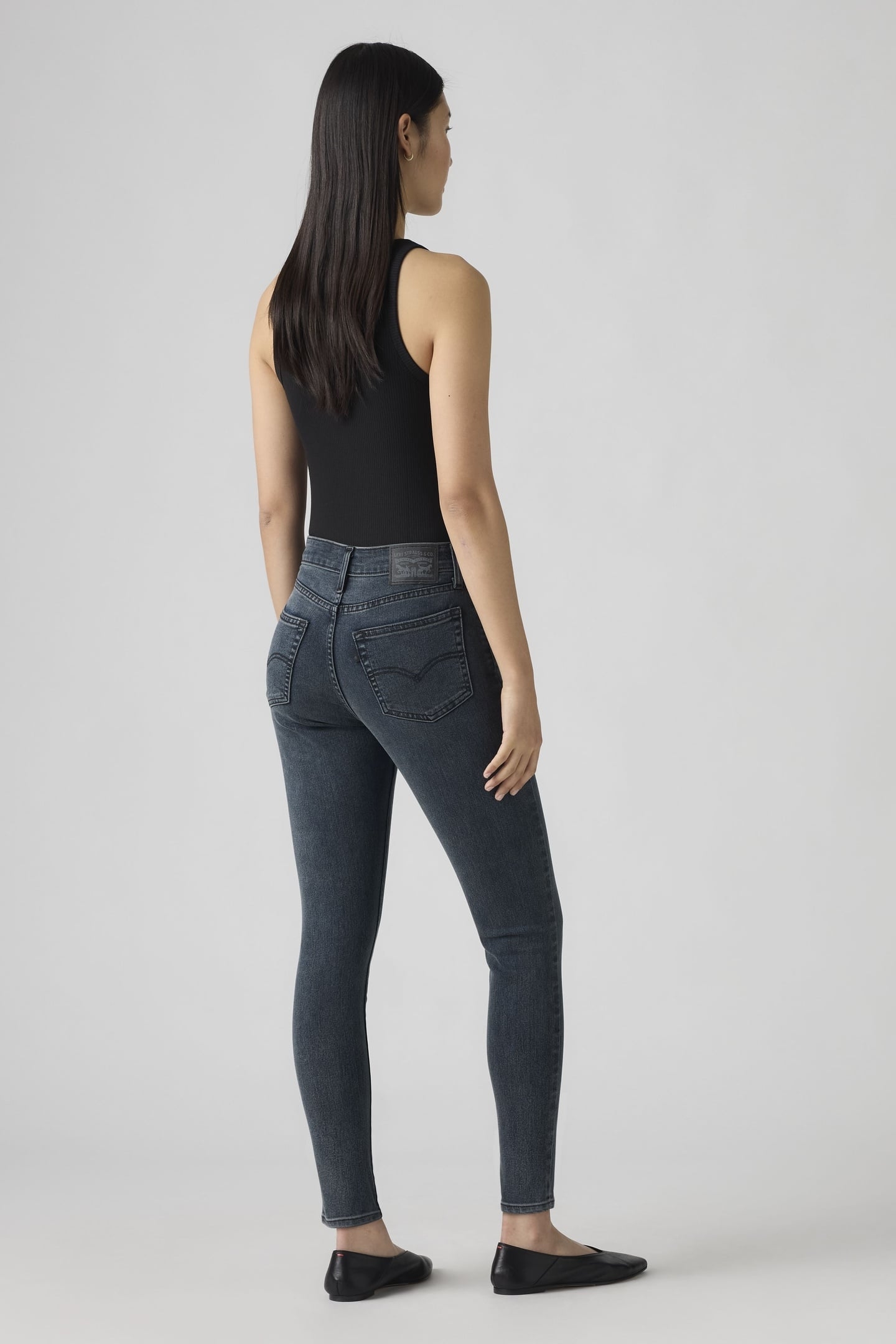 721™ HIGH RISE SKINNY JEANS BLACK 4