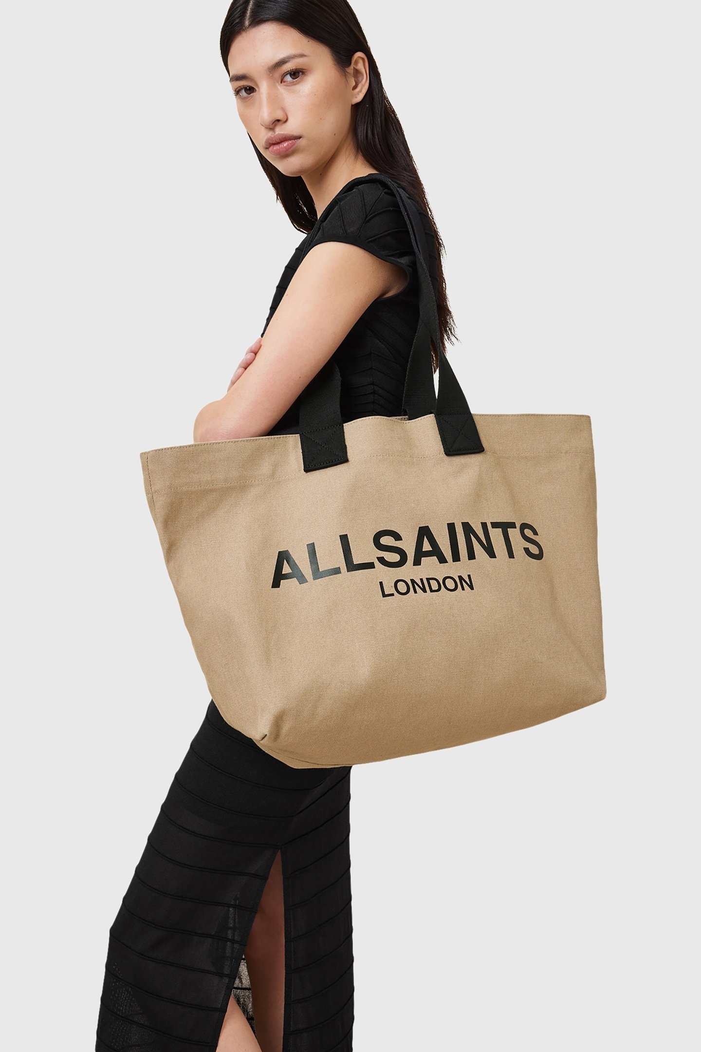 ALI CANVAS E/W TOTE MINK BROWN 1