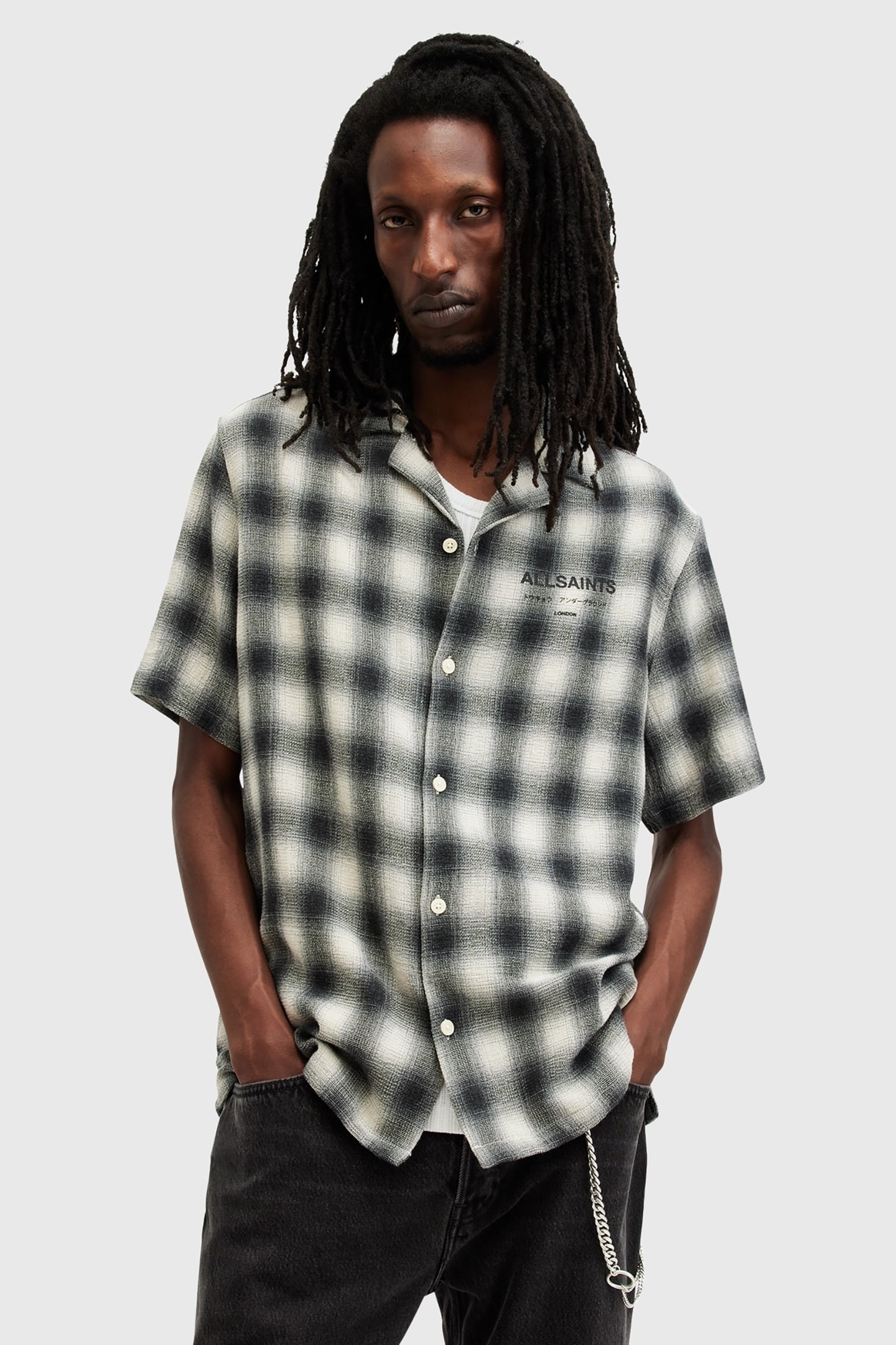 UNDRGRND CHK SHIRT OFF WHITE 1