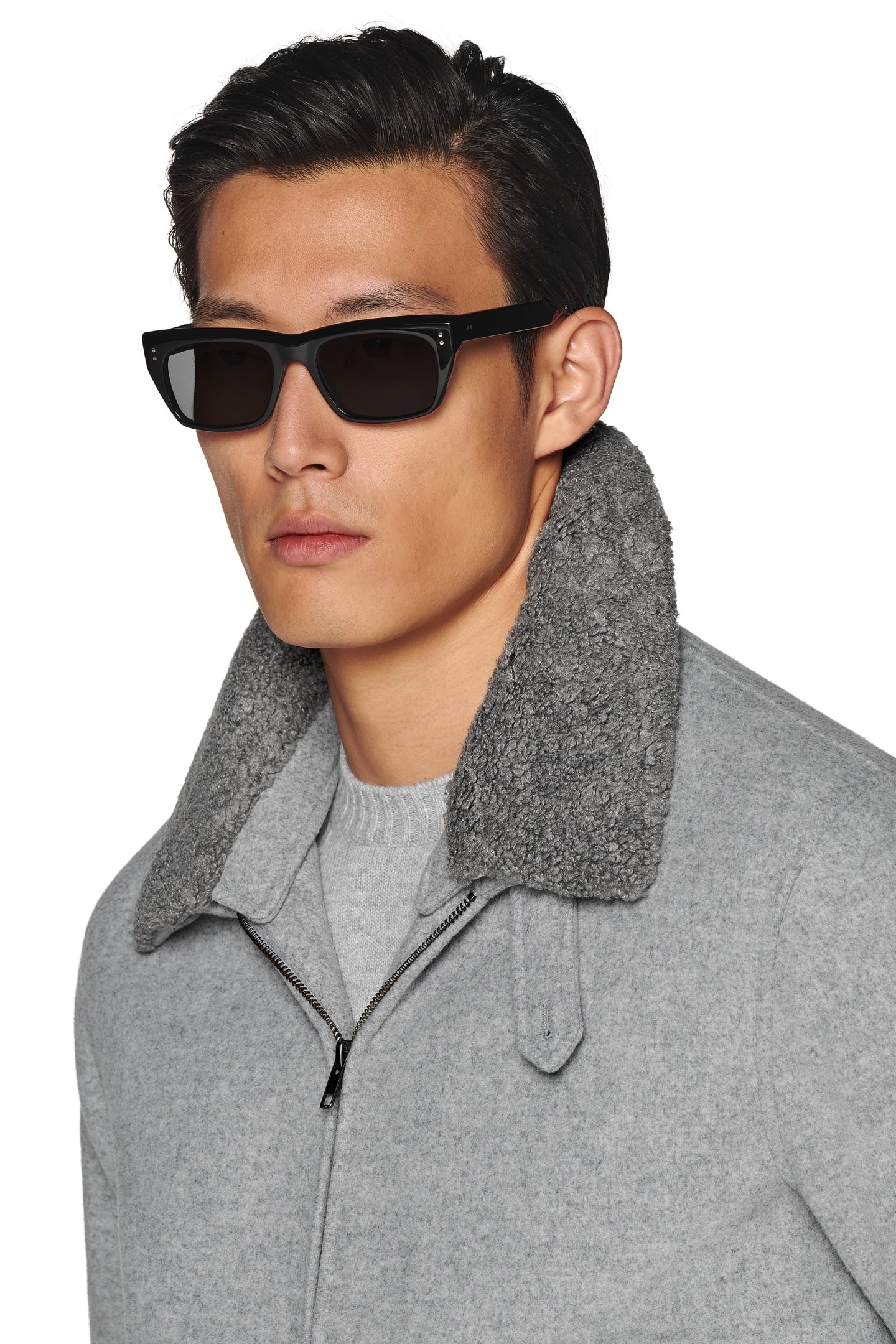 SHEARLING BOMBER-LT GREY LIGHT GREY 5