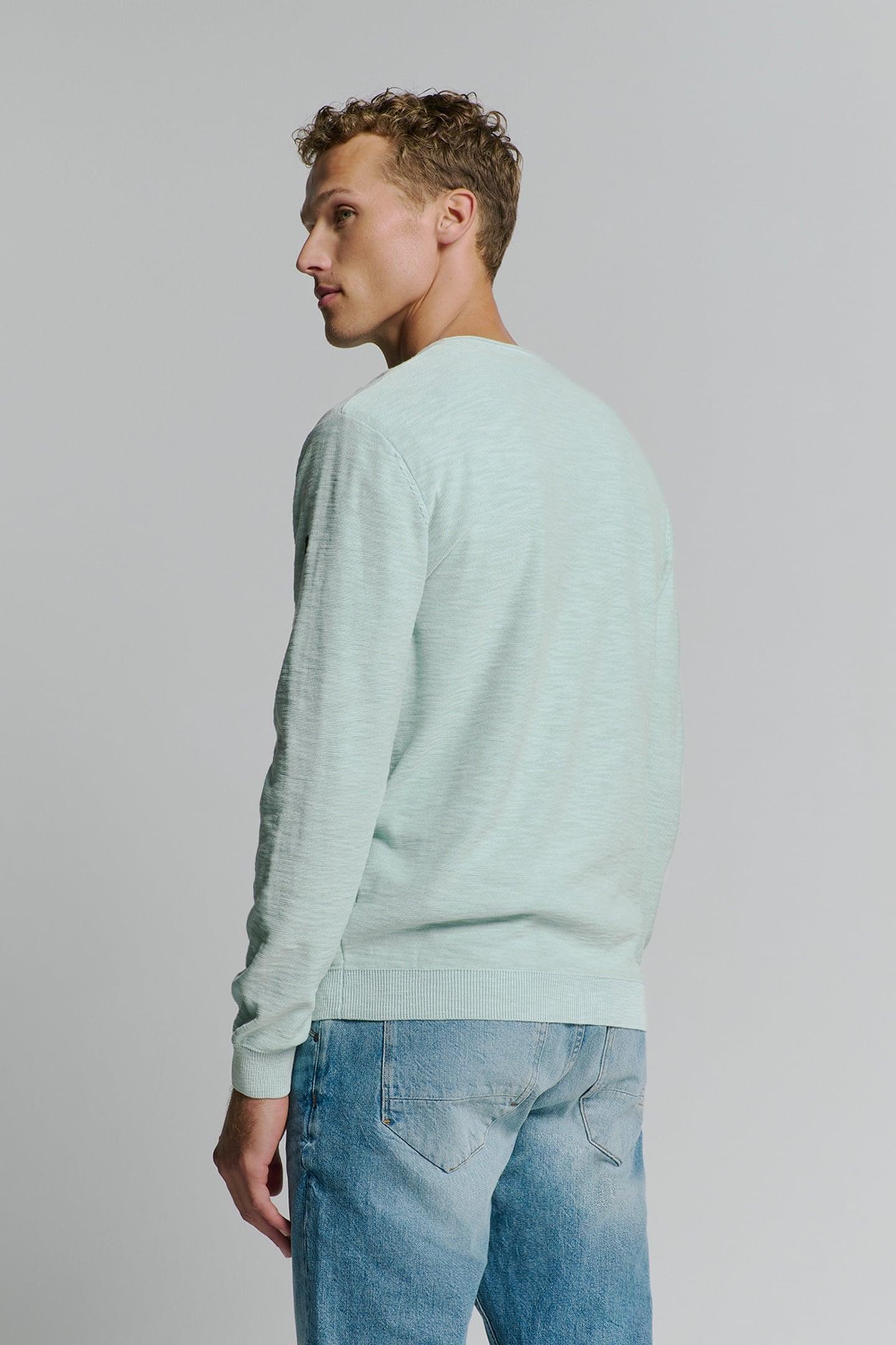 PULLOVER CREWNECK GARMENT DYED + STONE WASHED ICE 2