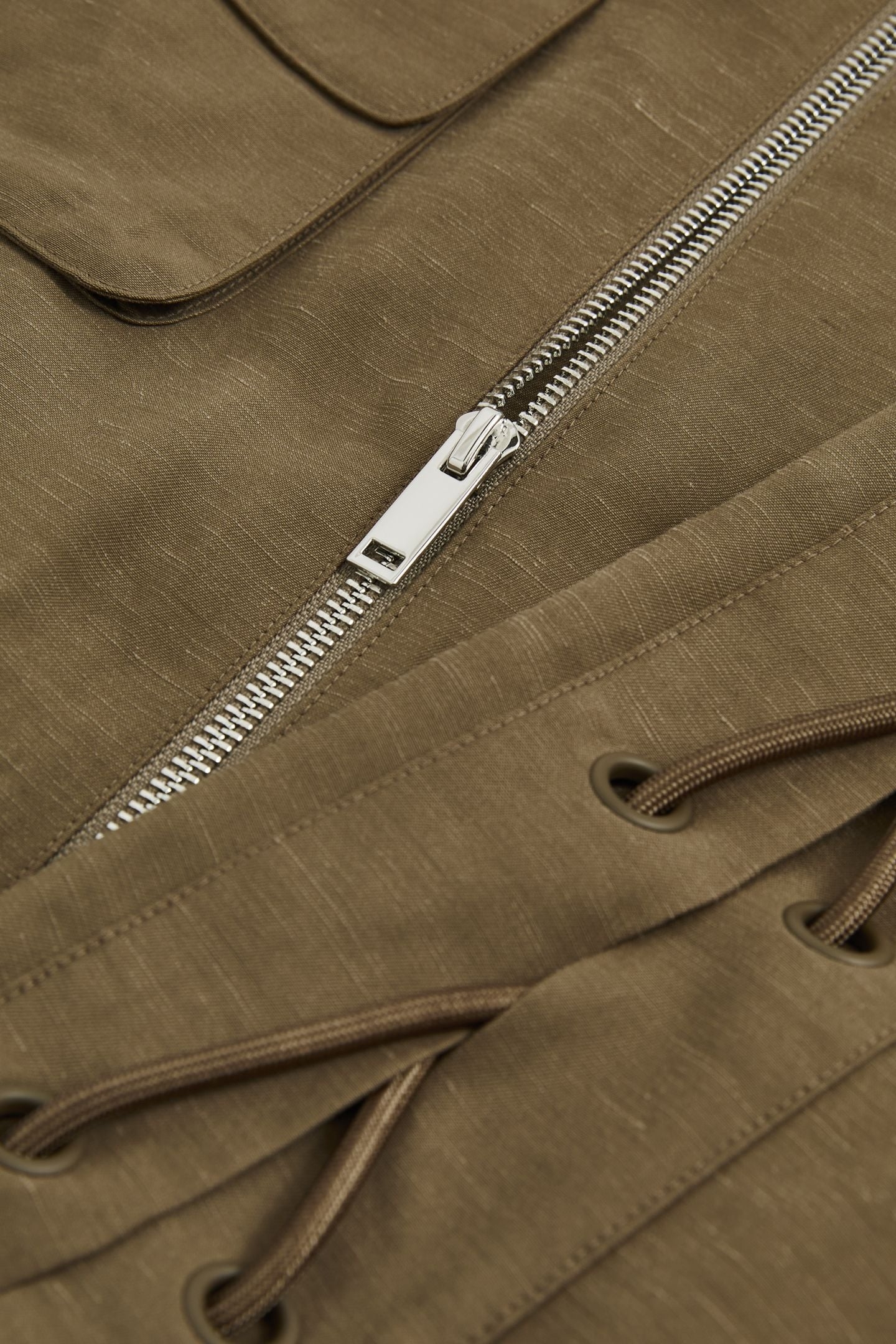 UTILITY LINEN DRESS KHAKI 8