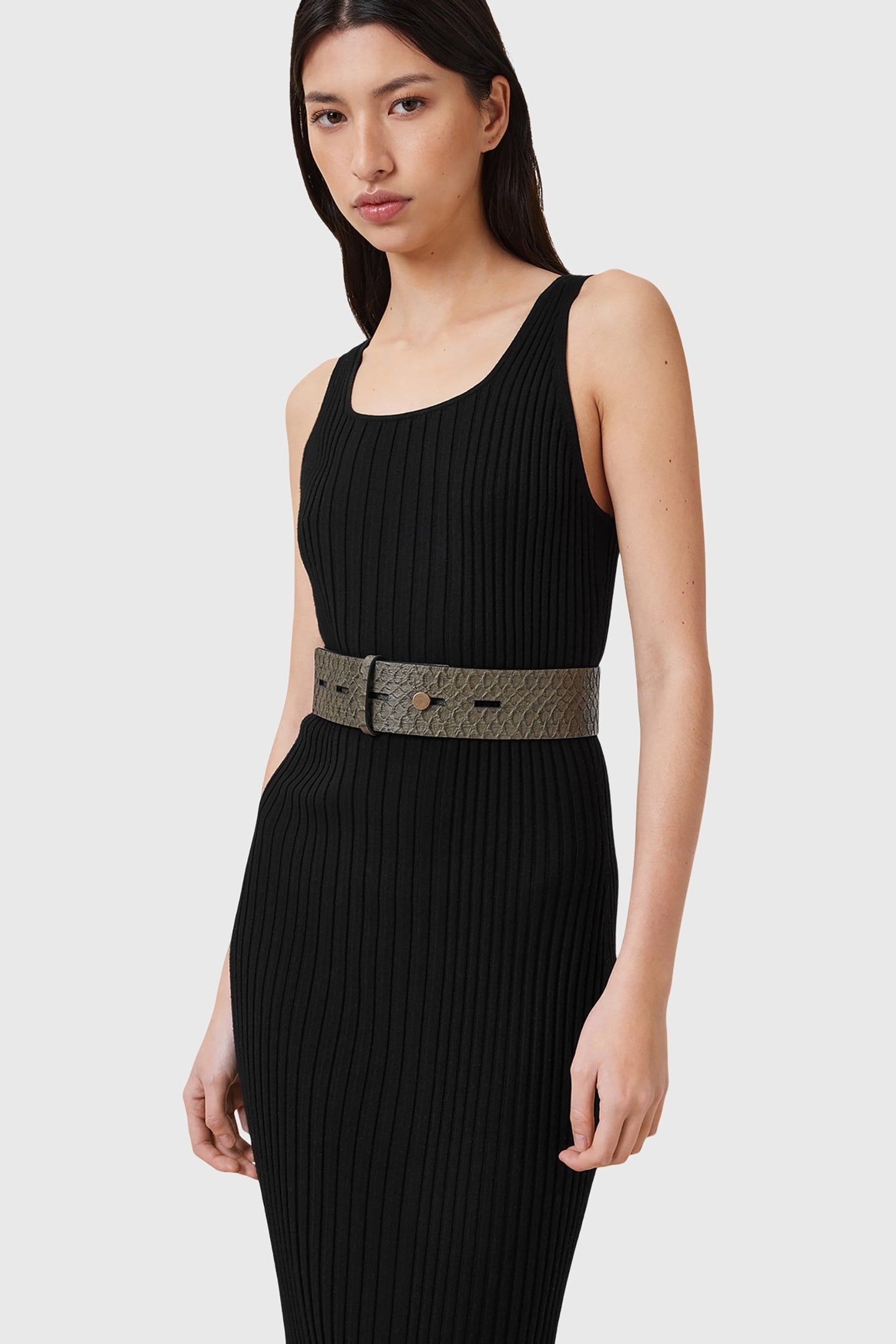 ANANTA STUDDED BELT OLIVE GREEN 2