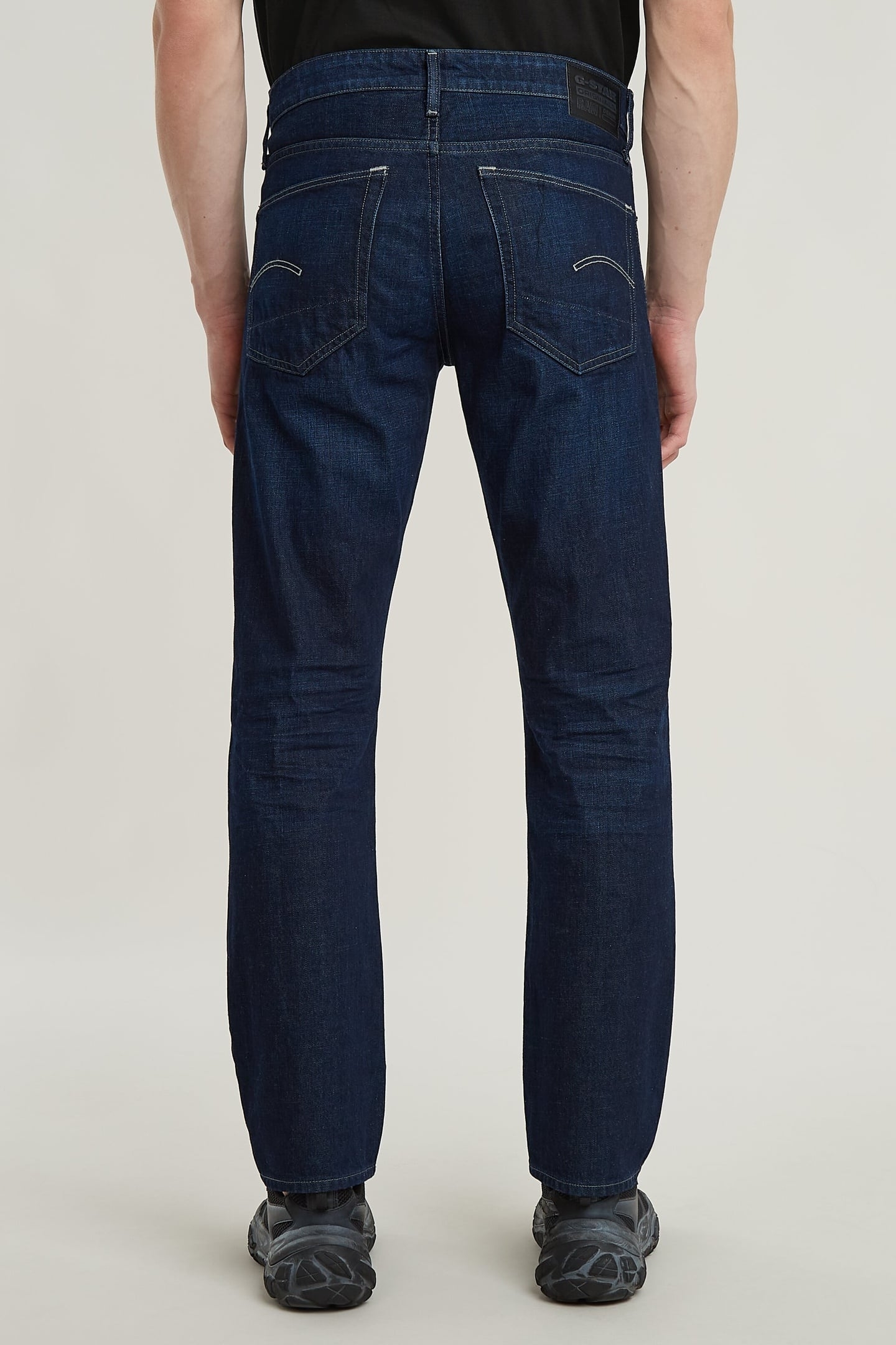 3301 STRAIGHT JEANS WORN IN DEEP MARINE 3