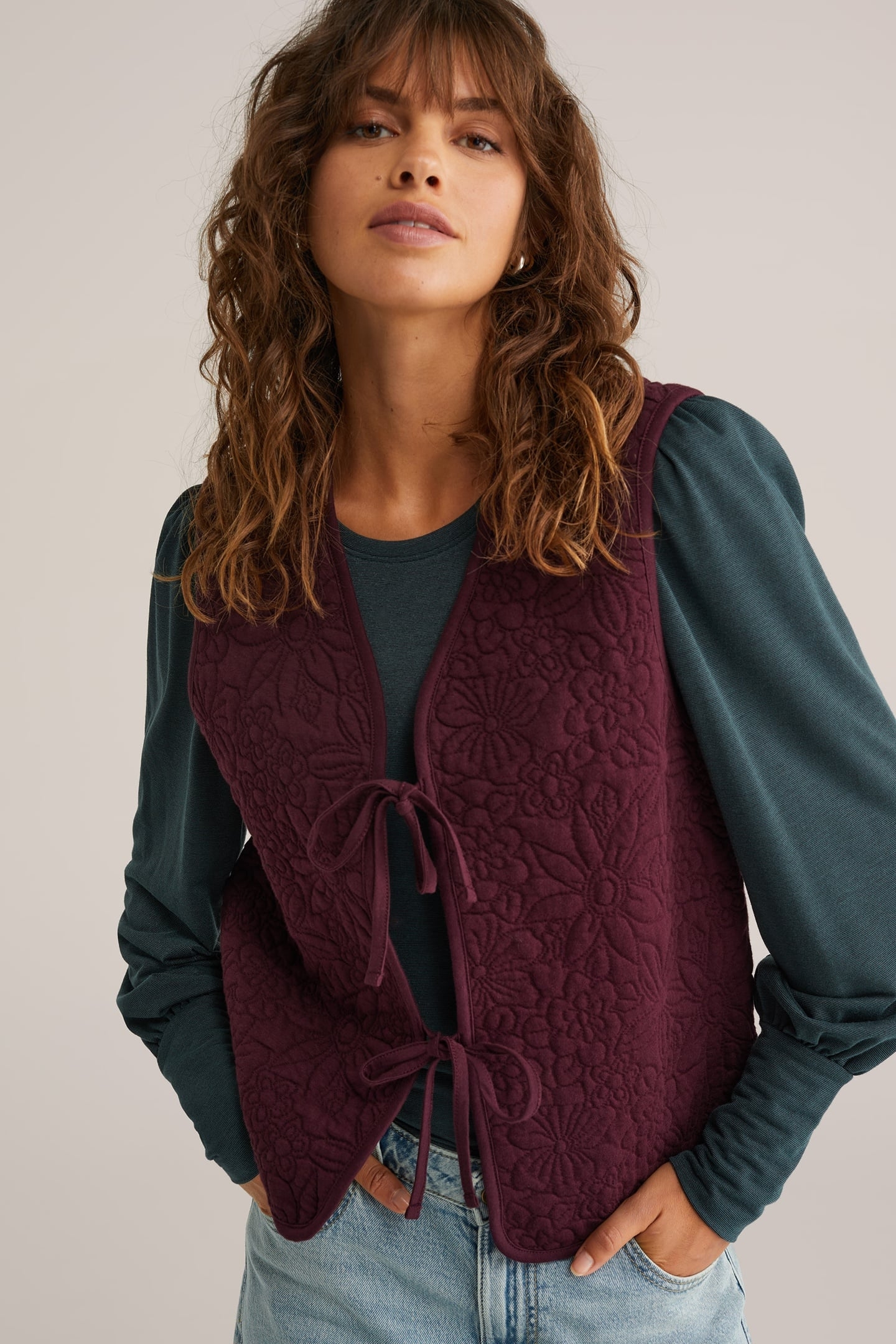 GILET BURGUNDY RED 5