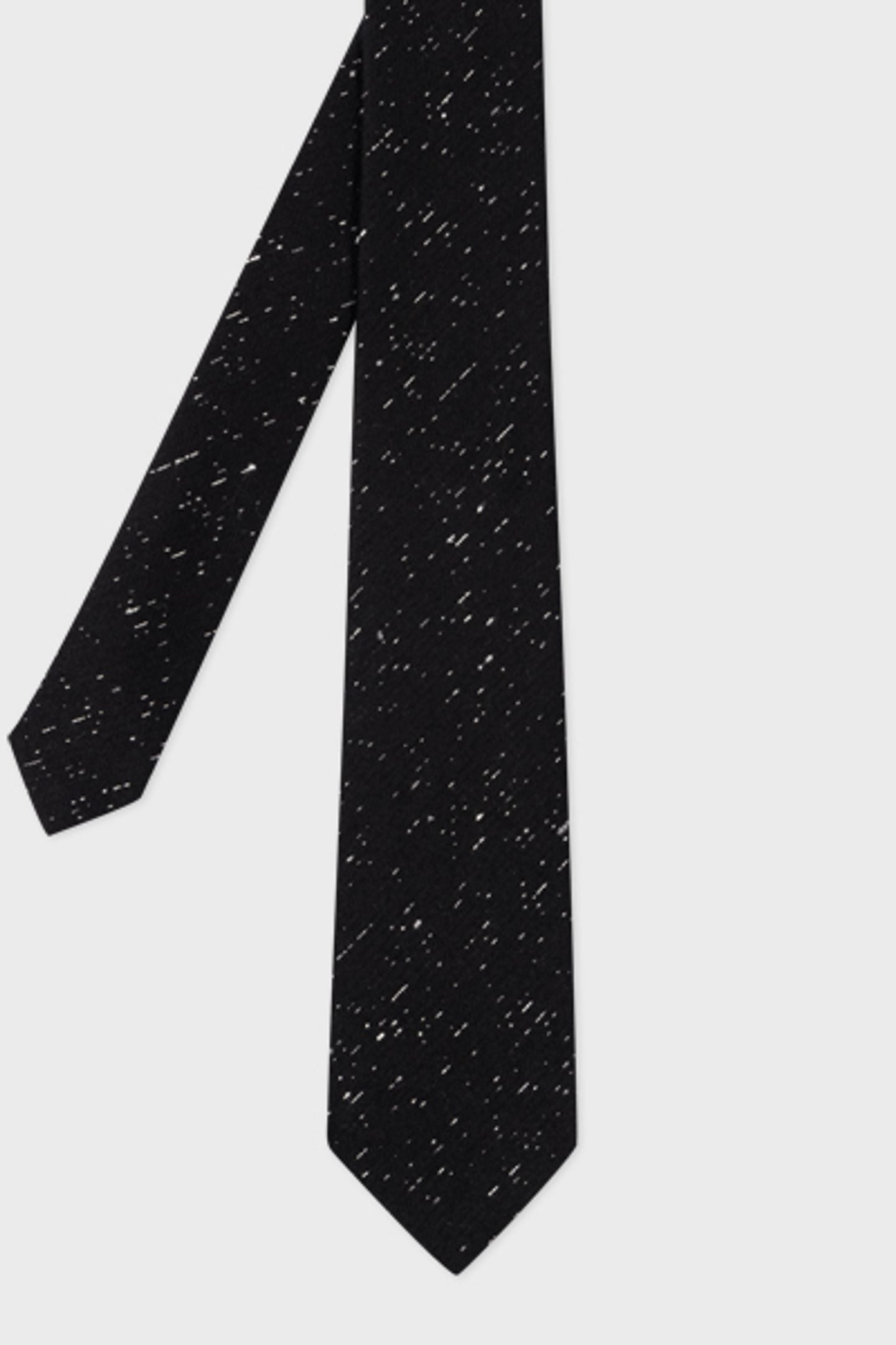 TIE WOOL FLECK BLACK 2