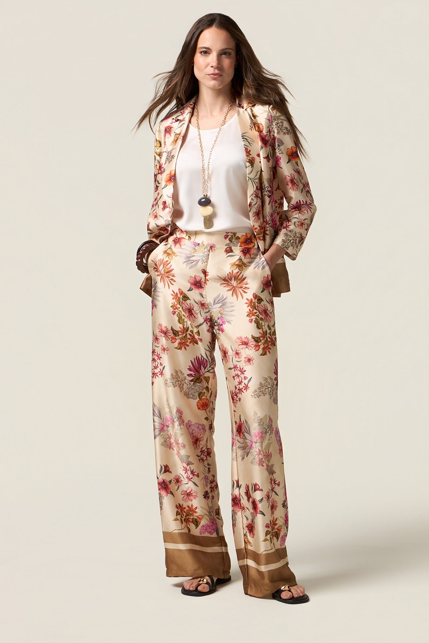 FANTASY SATIN JACKET BEIGE 1