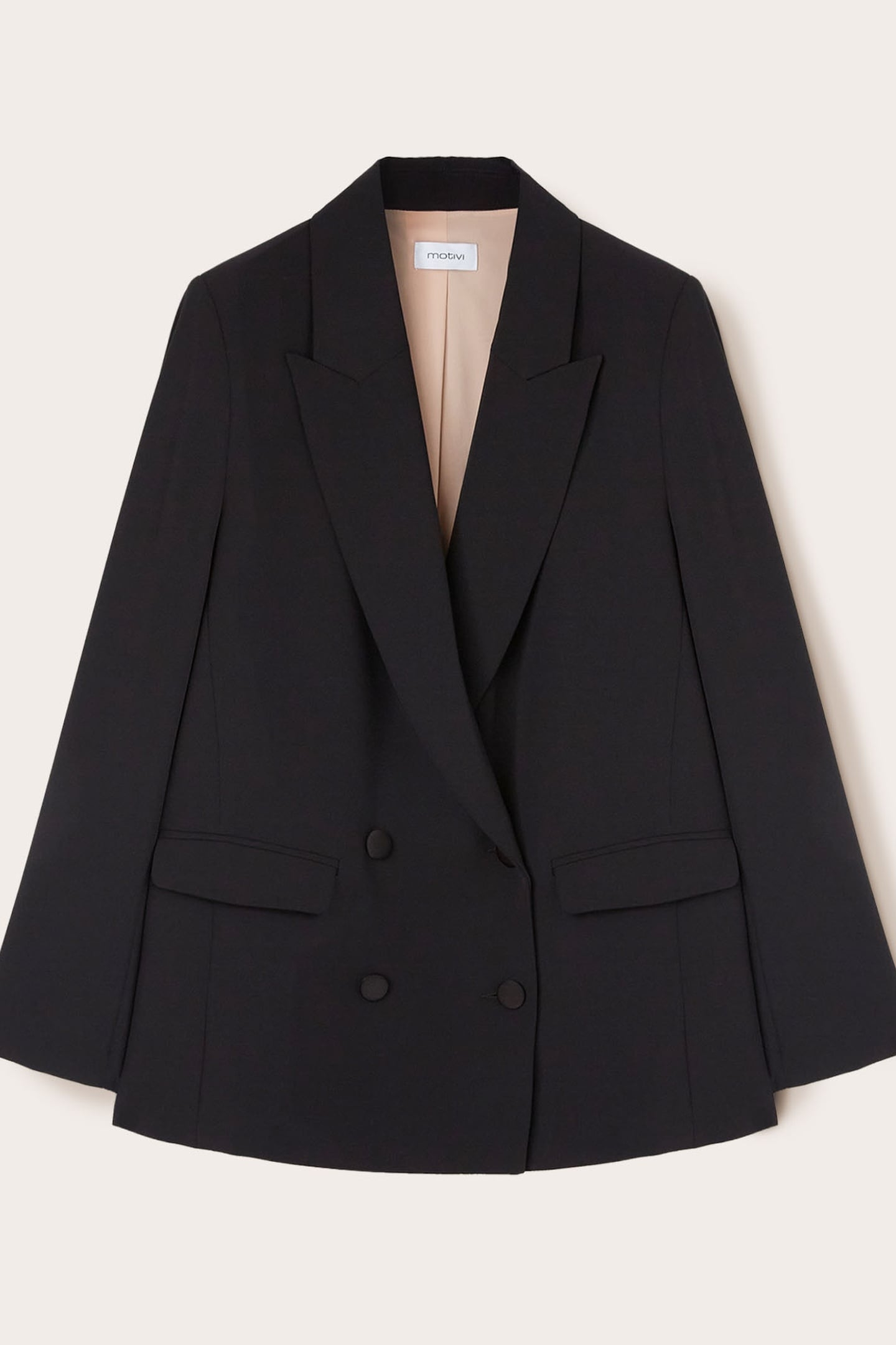 DOUBLE-BREASTED OVERSIZED BLAZER BLACK 4