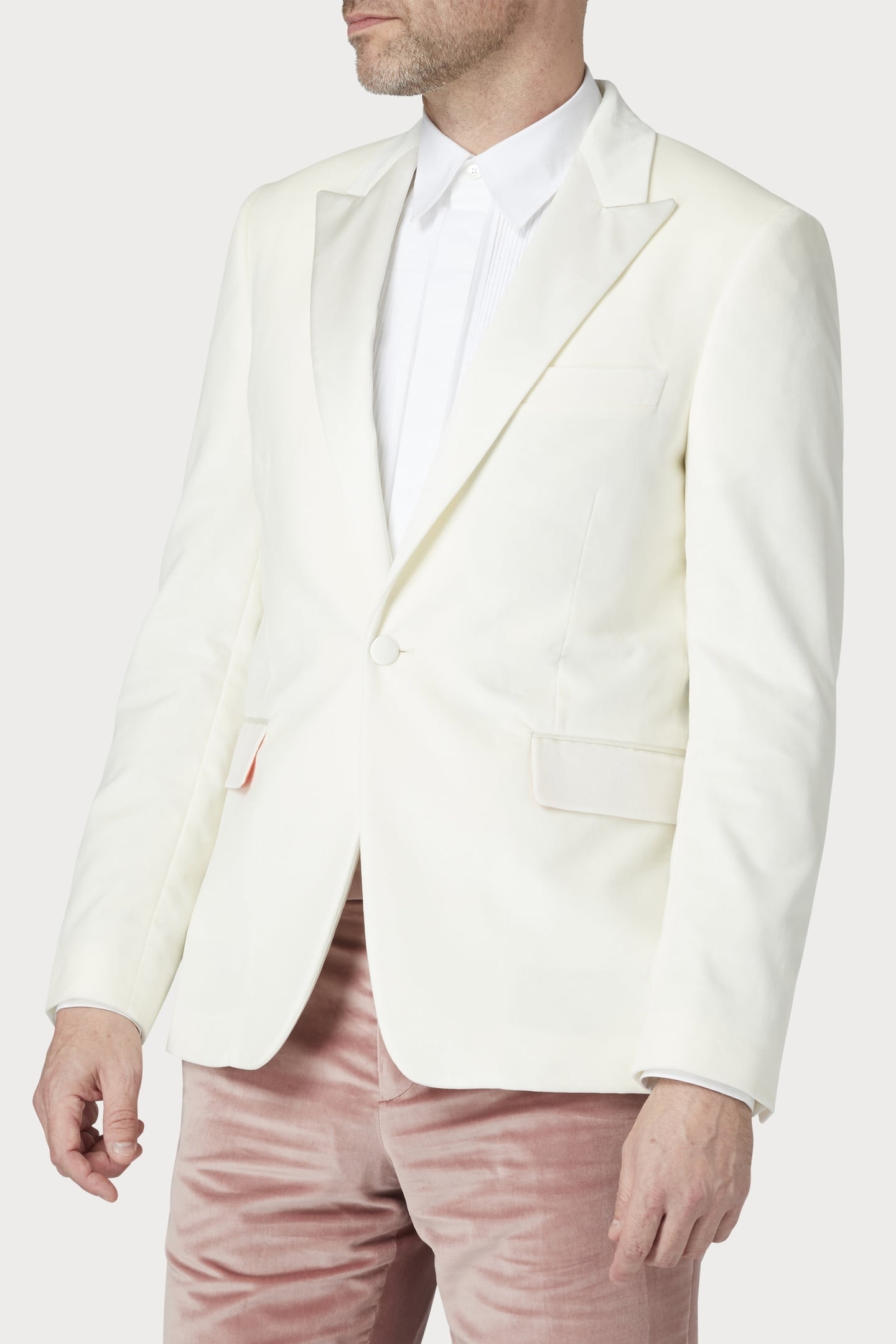 EVENING 1BTN JACKET WHITE 1