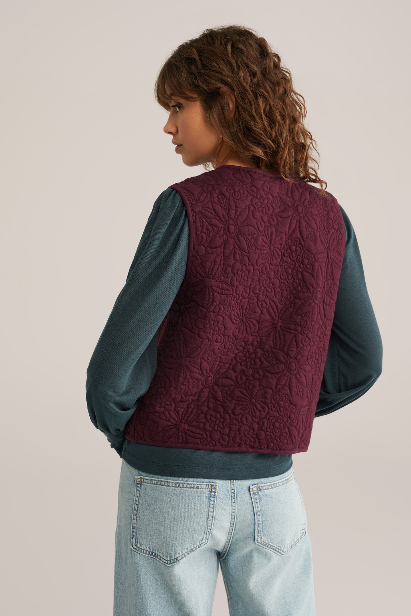 GILET BURGUNDY RED 2