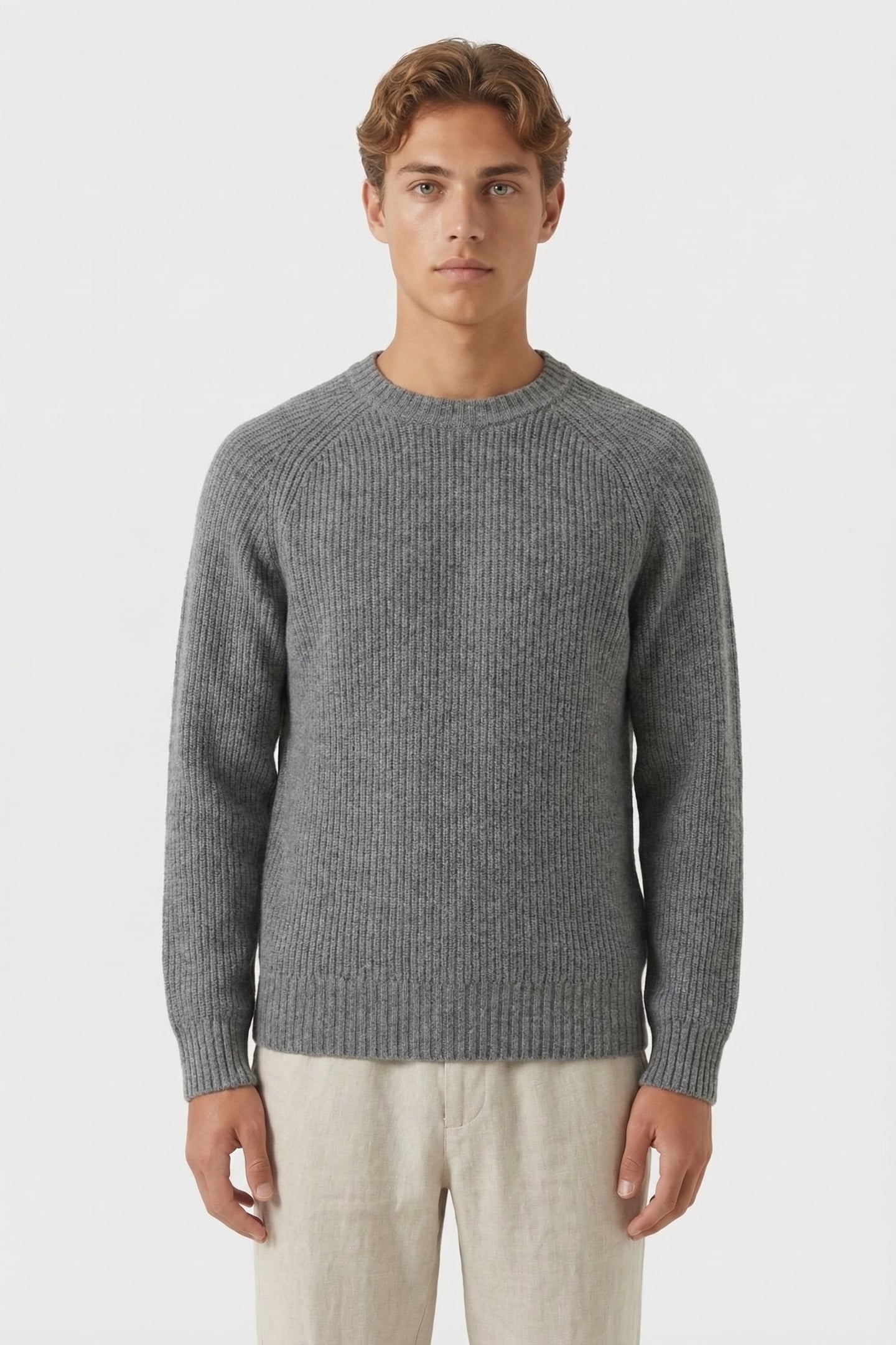 KNITTED PULLOVER KNITS GREY HEATHER MELANGE 1