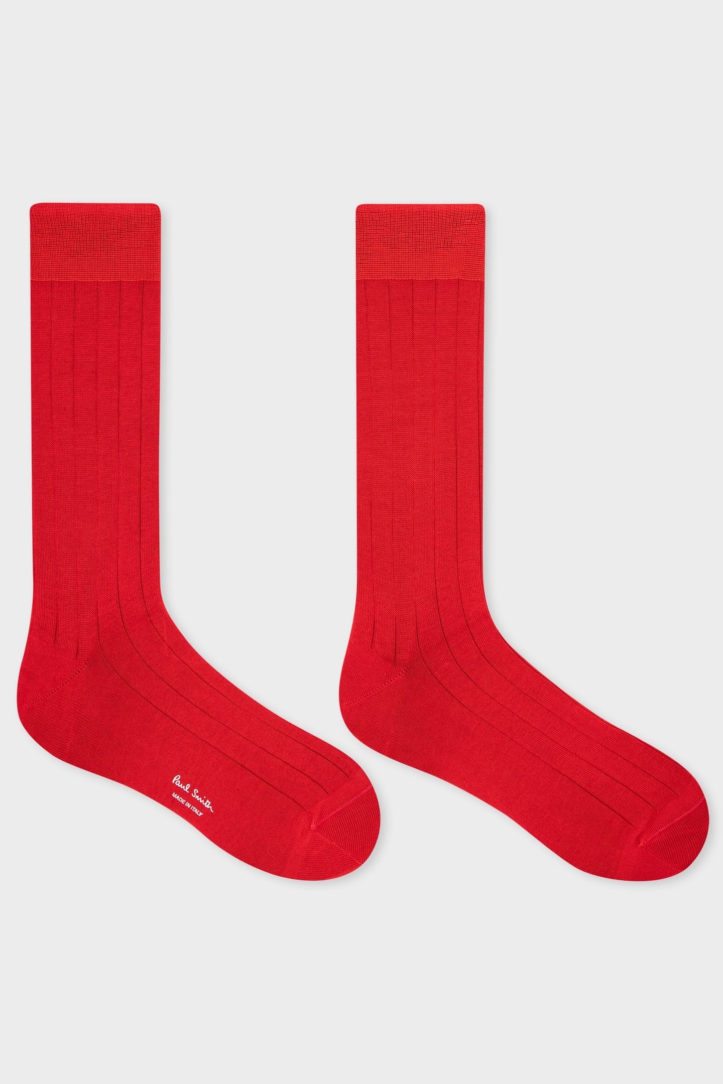 SOCK PLAIN RIB RED 4