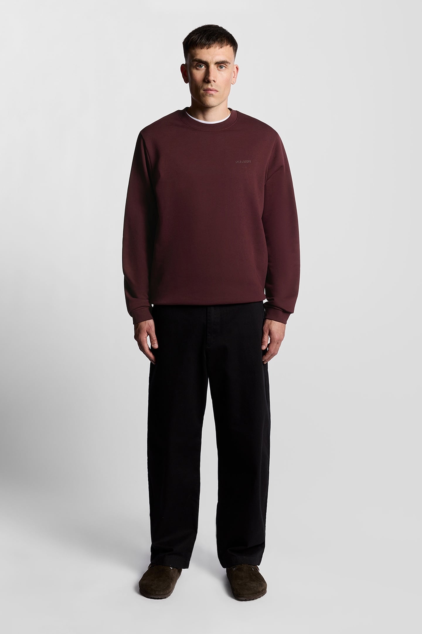 LOGO BRUSHBACK CREW NECK JUMPER PORT 1