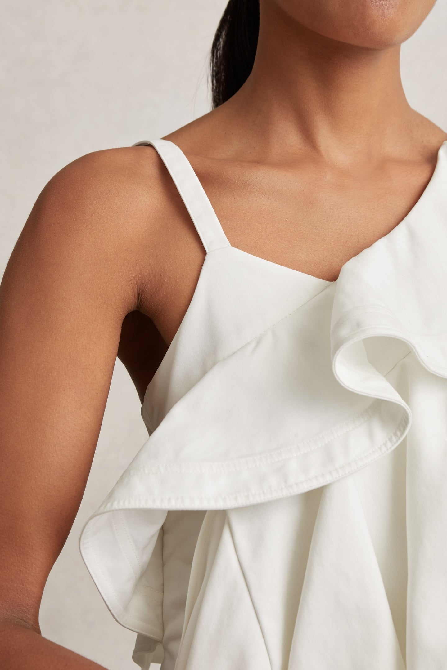 SHORT RUFFLE DRESS IVORY 5