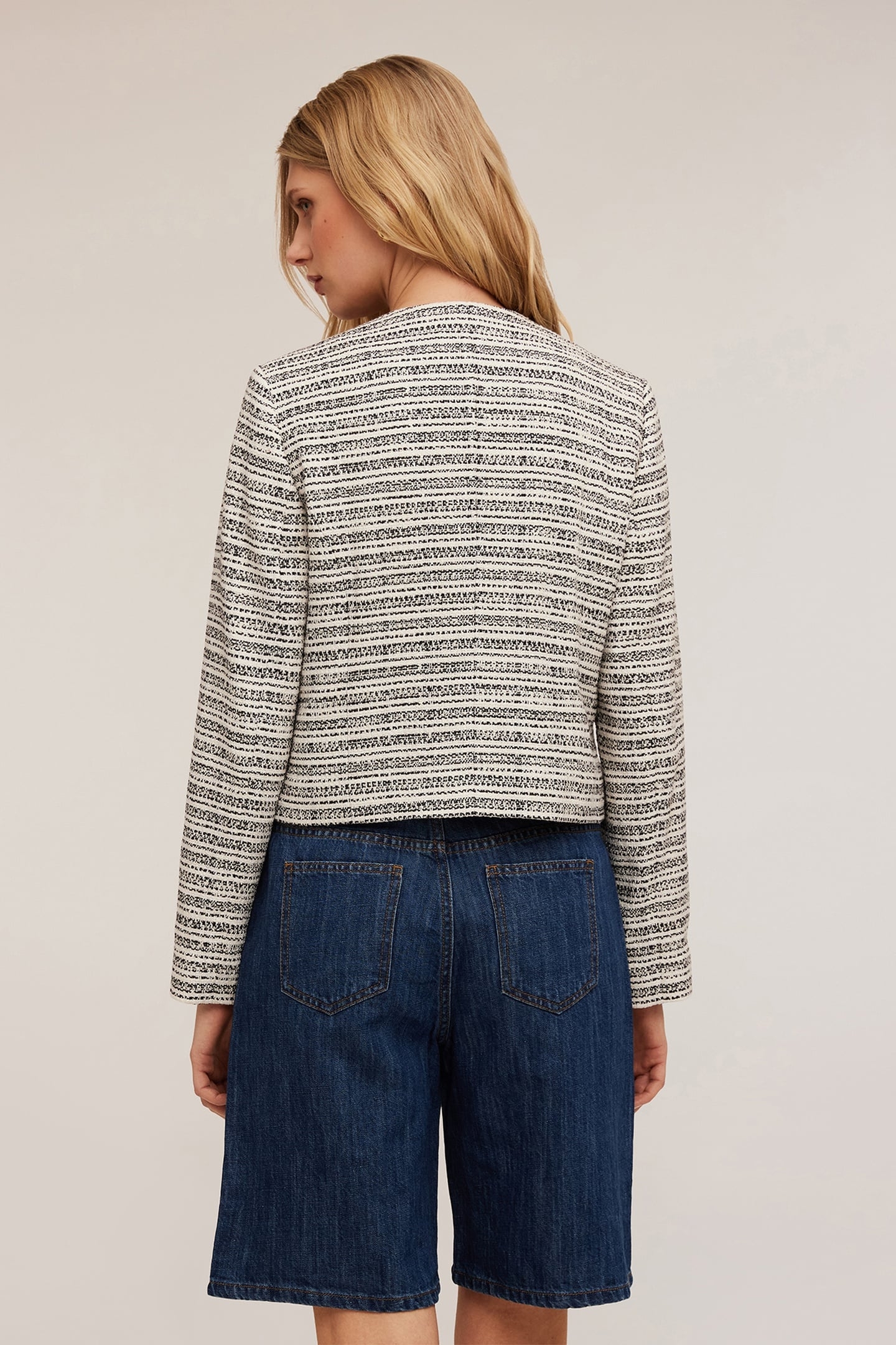 TWEED JACKET WITH POCKETS BLACK 4