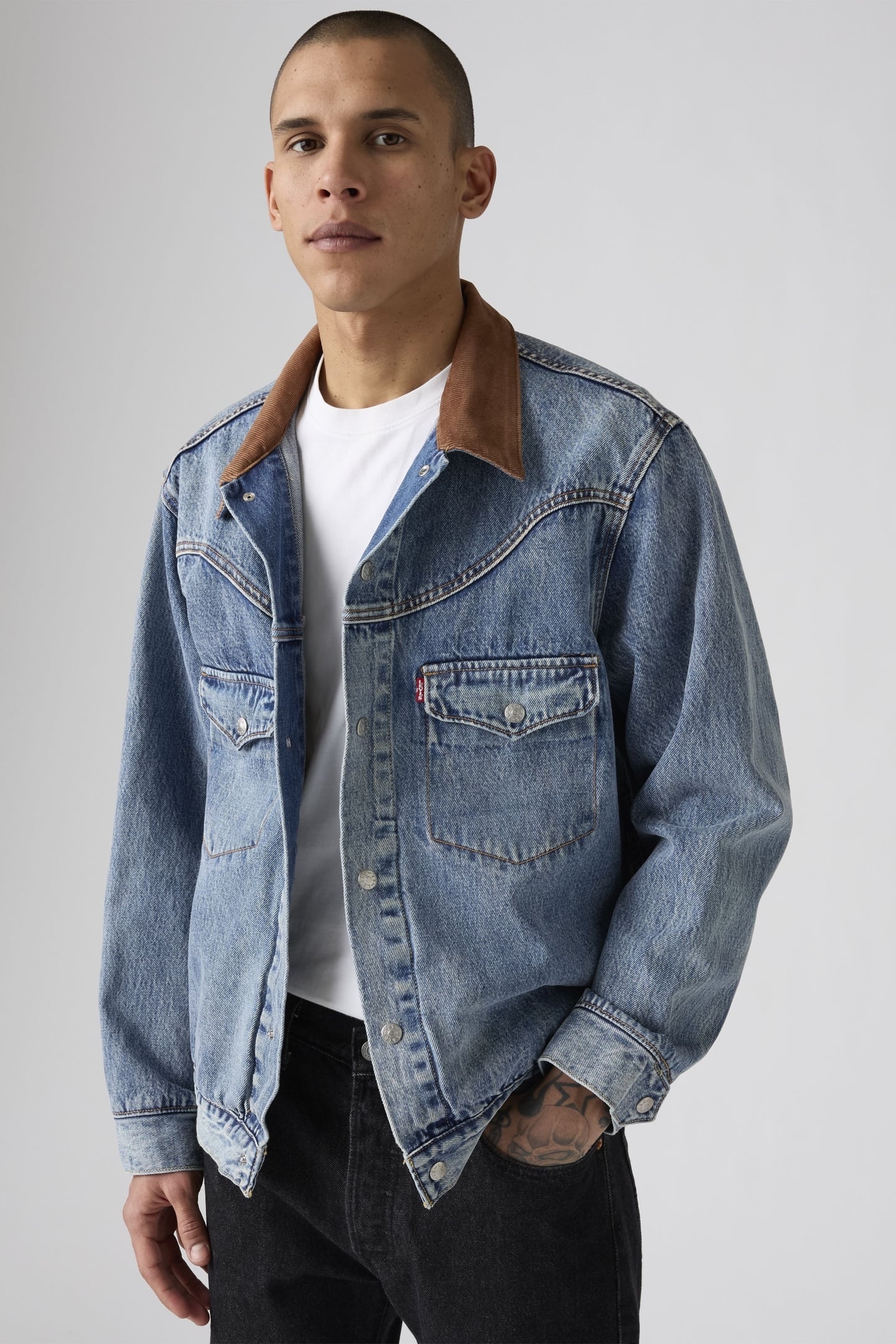 WESTERN SHORTHORN TRUCKER JACKET BLUE 3