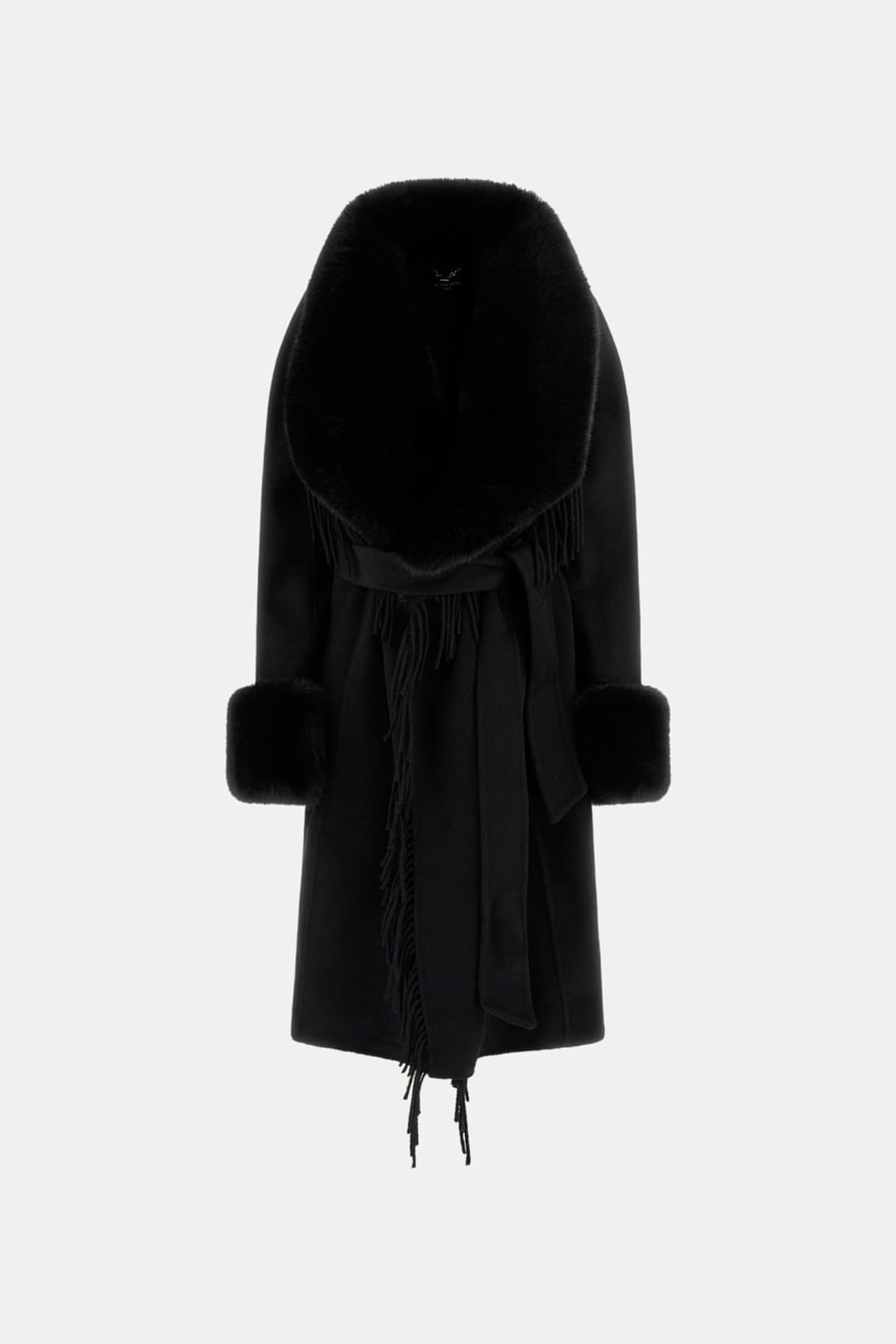 MARCIANO BY GUESS LILIANA COAT JET BLACK MULTI 4