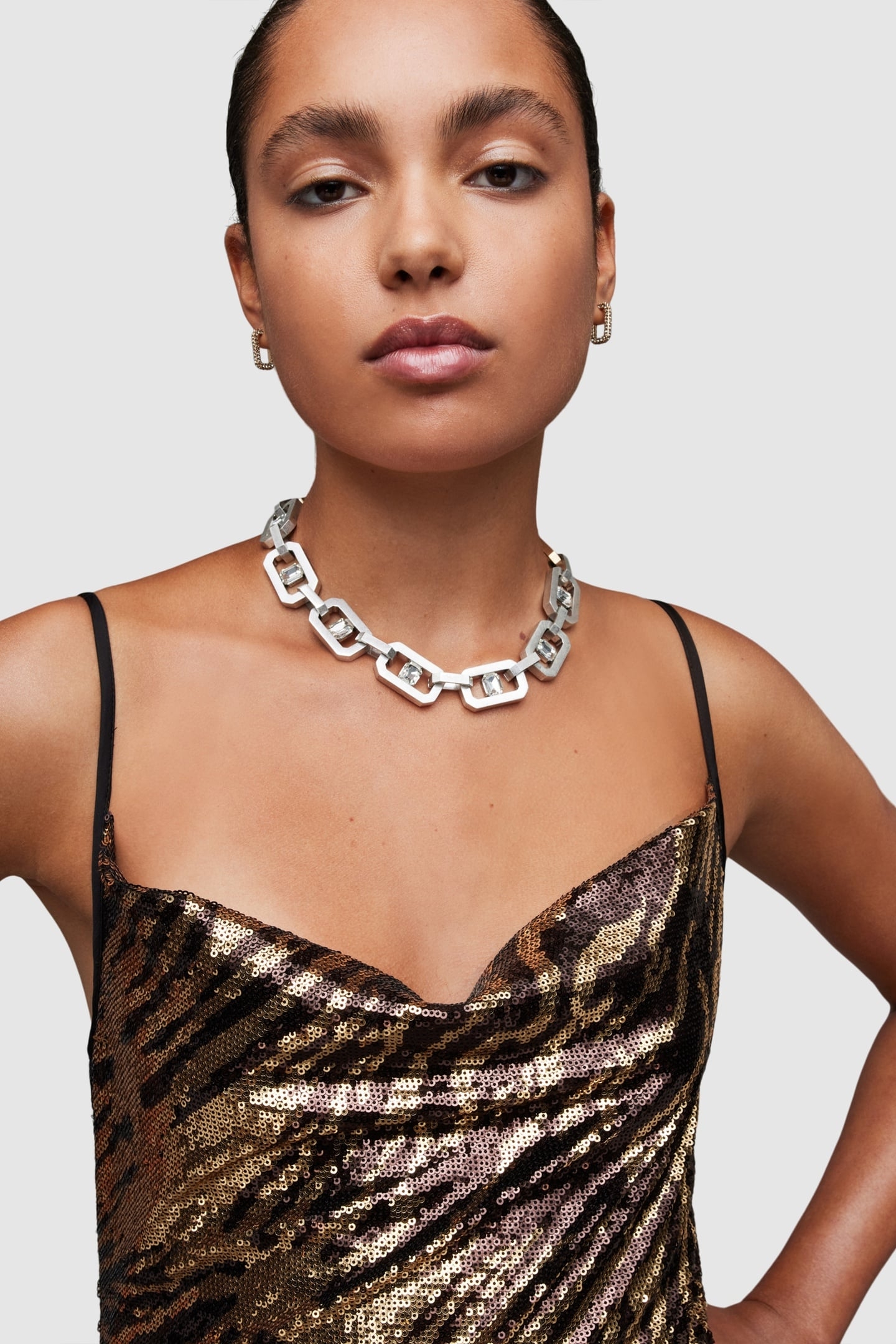 HADDI TIGER SEQ DRES GOLD/BLACK 7