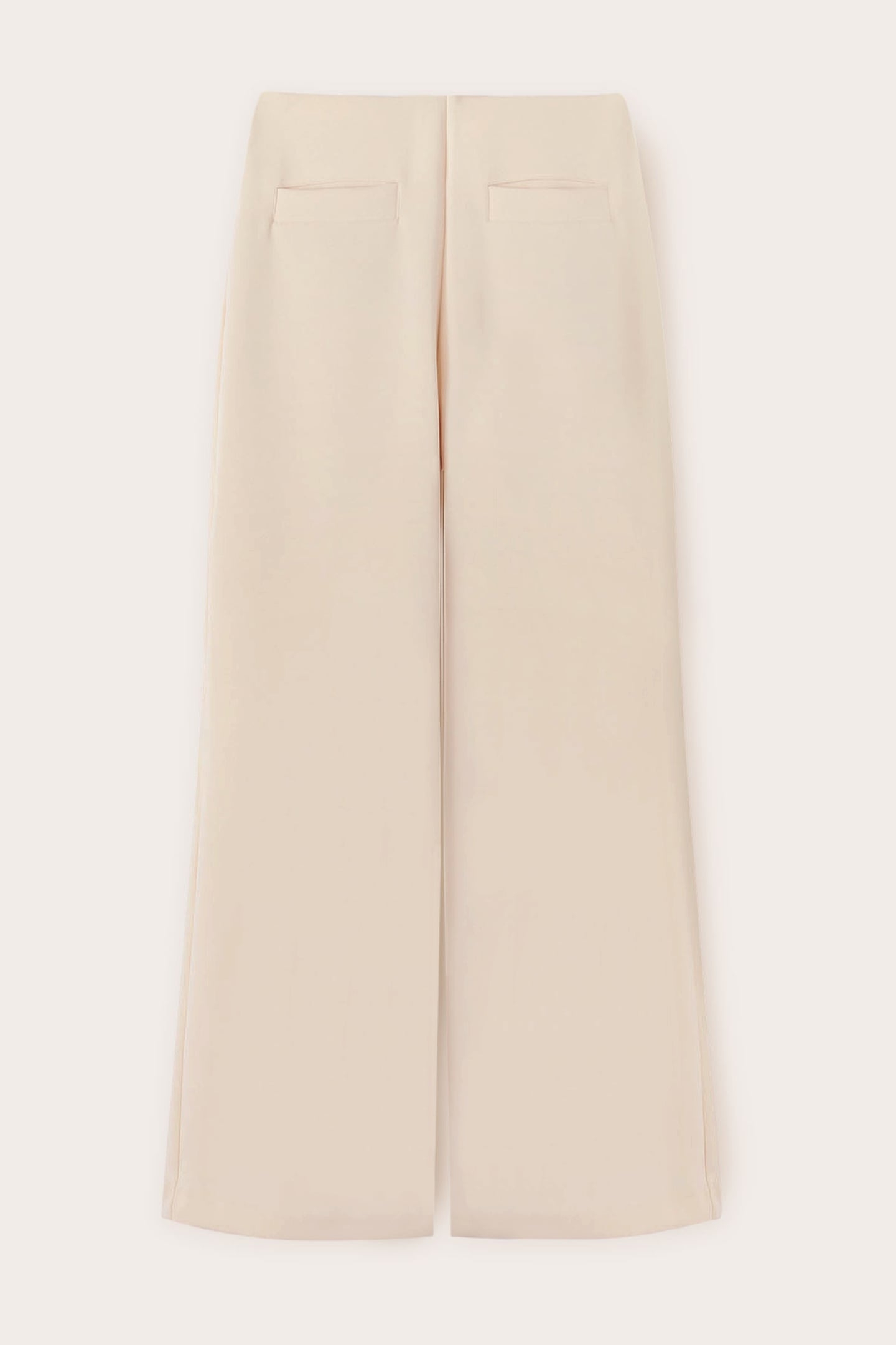 HIGH-WAISTED PALAZZO TROUSERS IN CRÊPE FABRIC WHITE 4