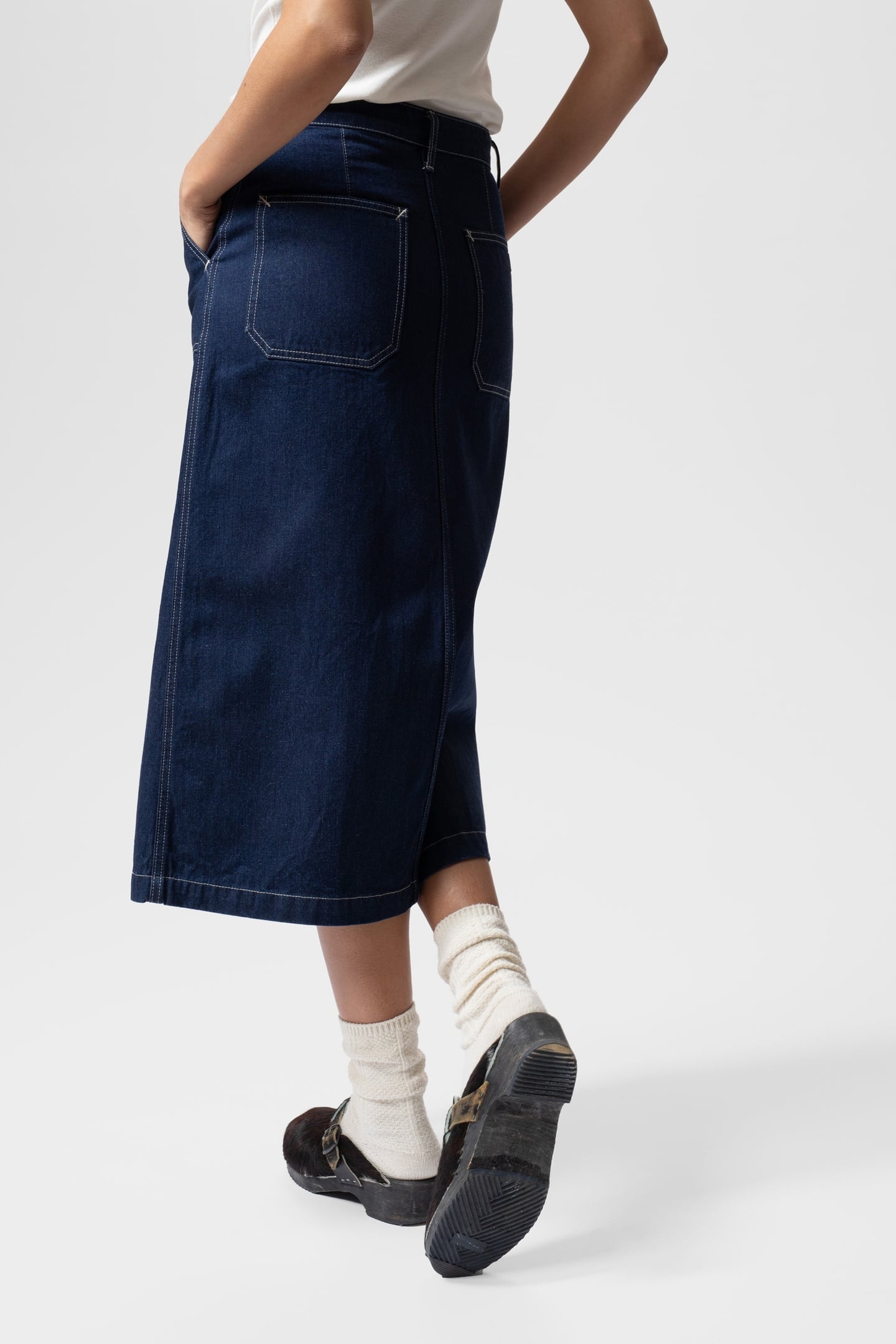 BOEL PAINTER DENIM SKIRT DARK BLUE 2