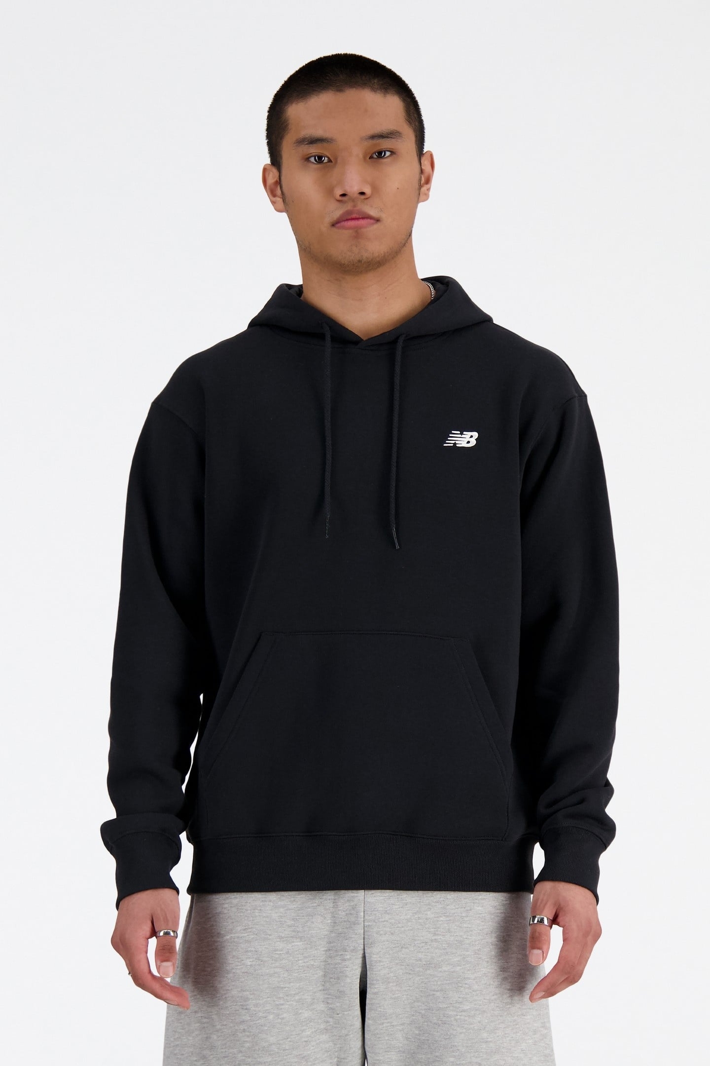 SPORT ESSENTIALS FLEECE HOODIE BLACK 1