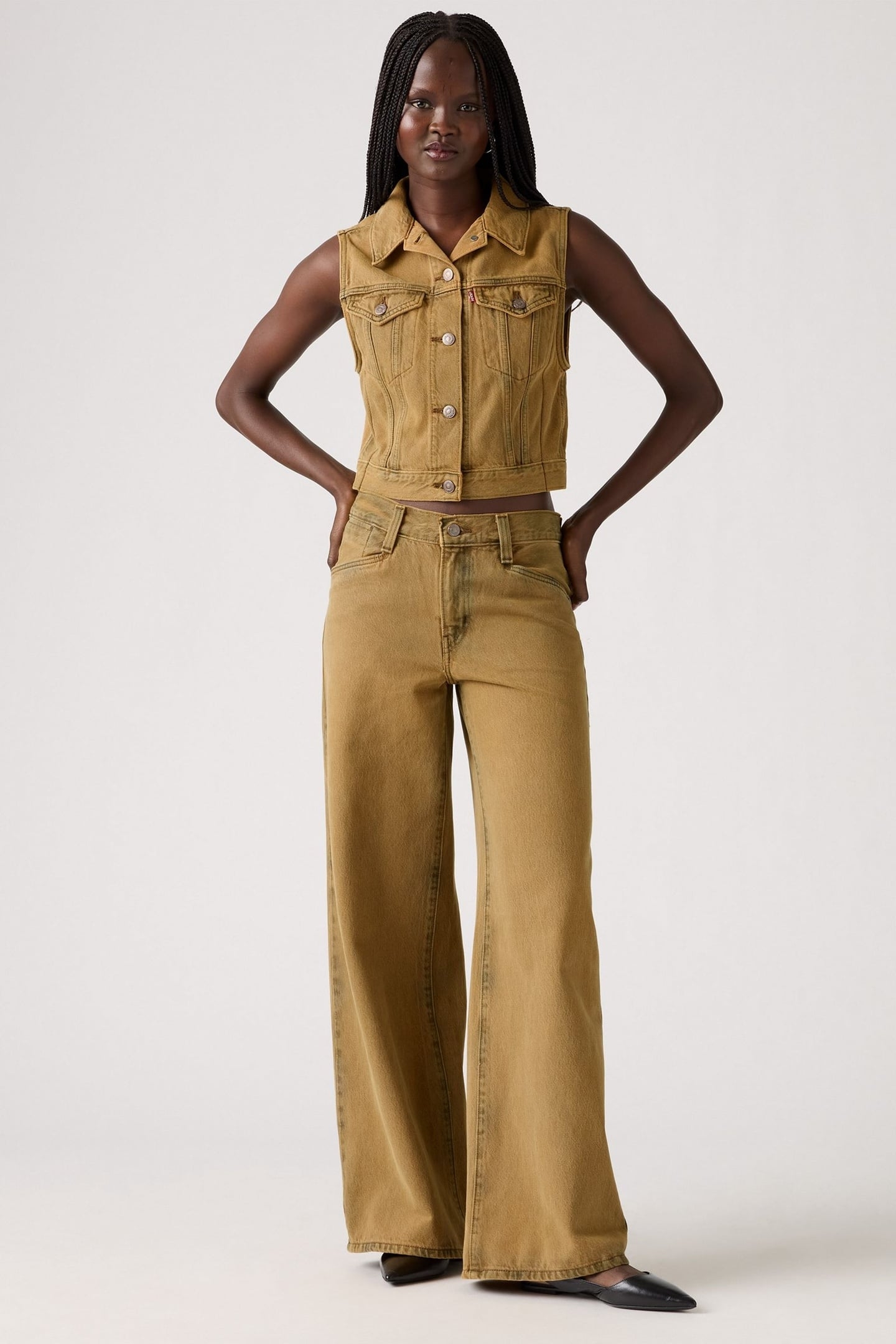 94 BAGGY WIDE LEG POOLED TOBACCO BROWN 3