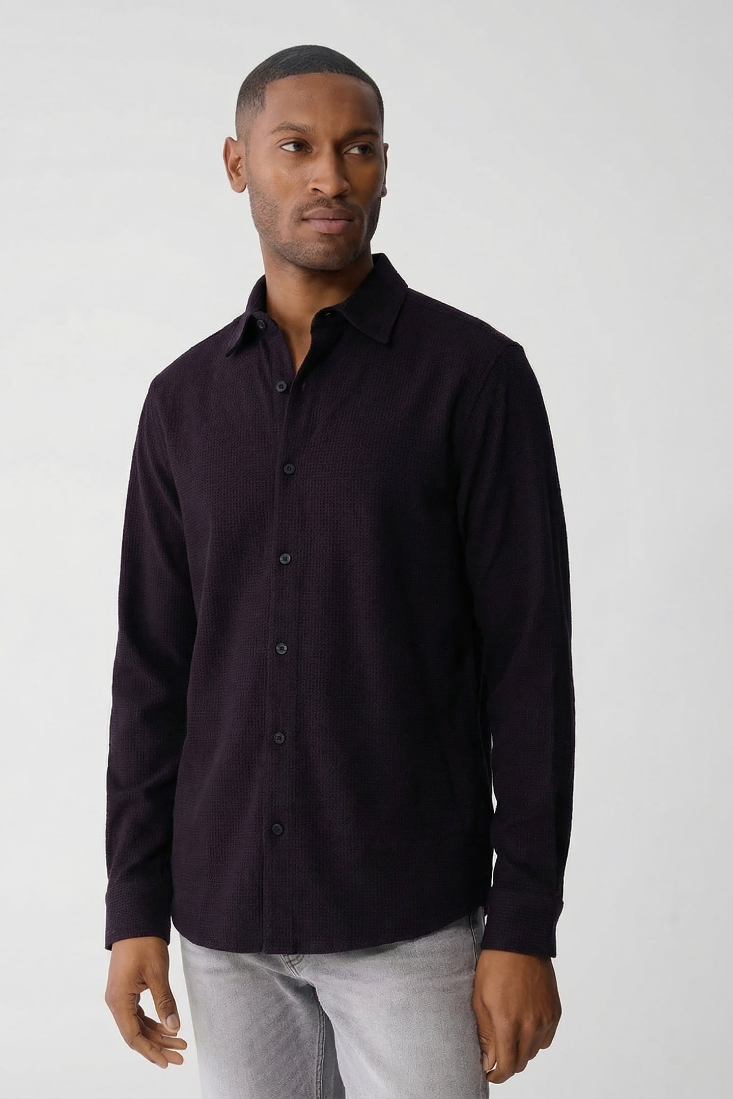 MA-SBPRINTED LOGO SHIRT WINERED 1