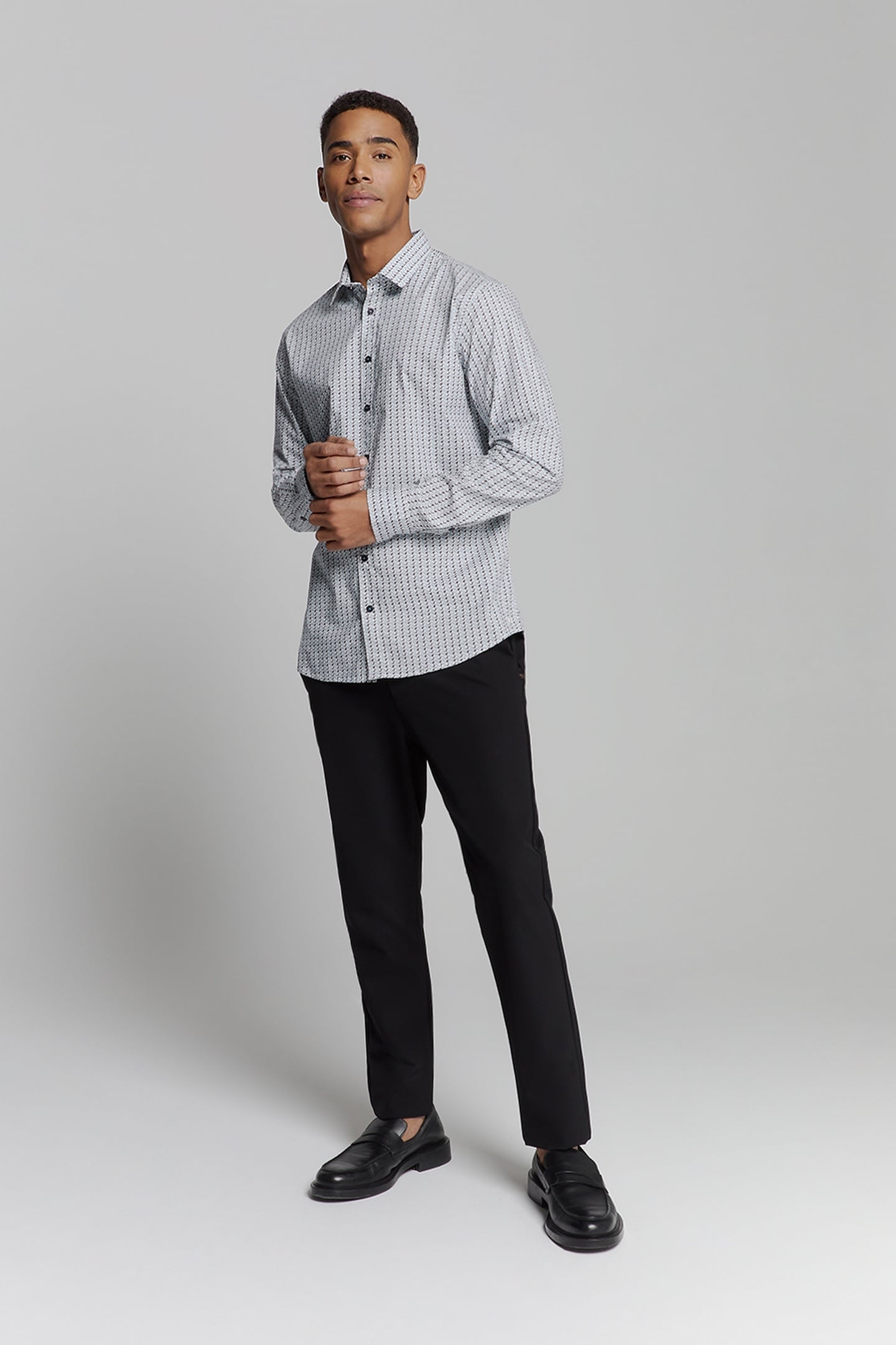 SHIRT STRETCH ALLOVER PRINTED SEABLUE 3