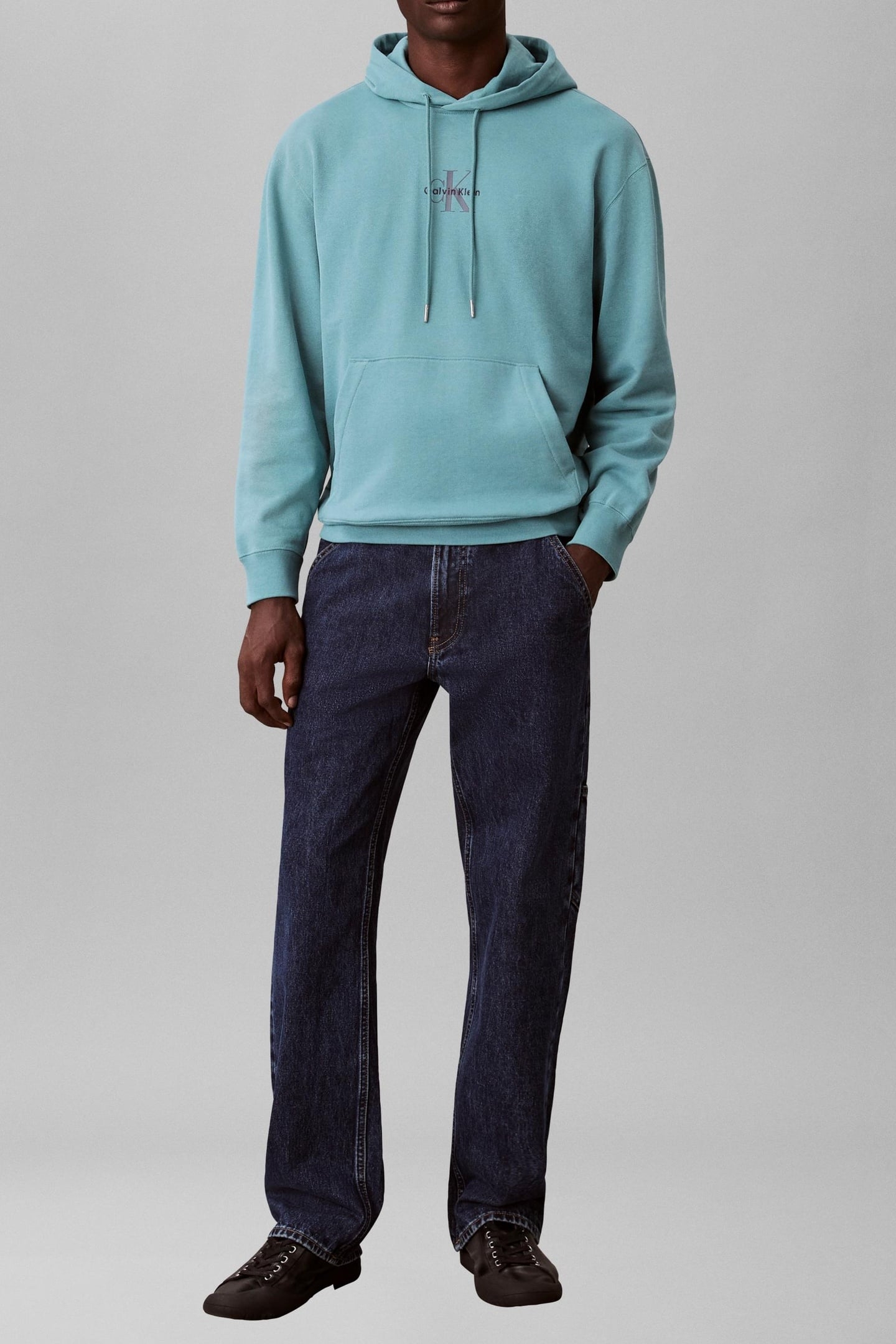 LS EU 350TERRY MICRO HOODIE TEQUILA BLUE 1