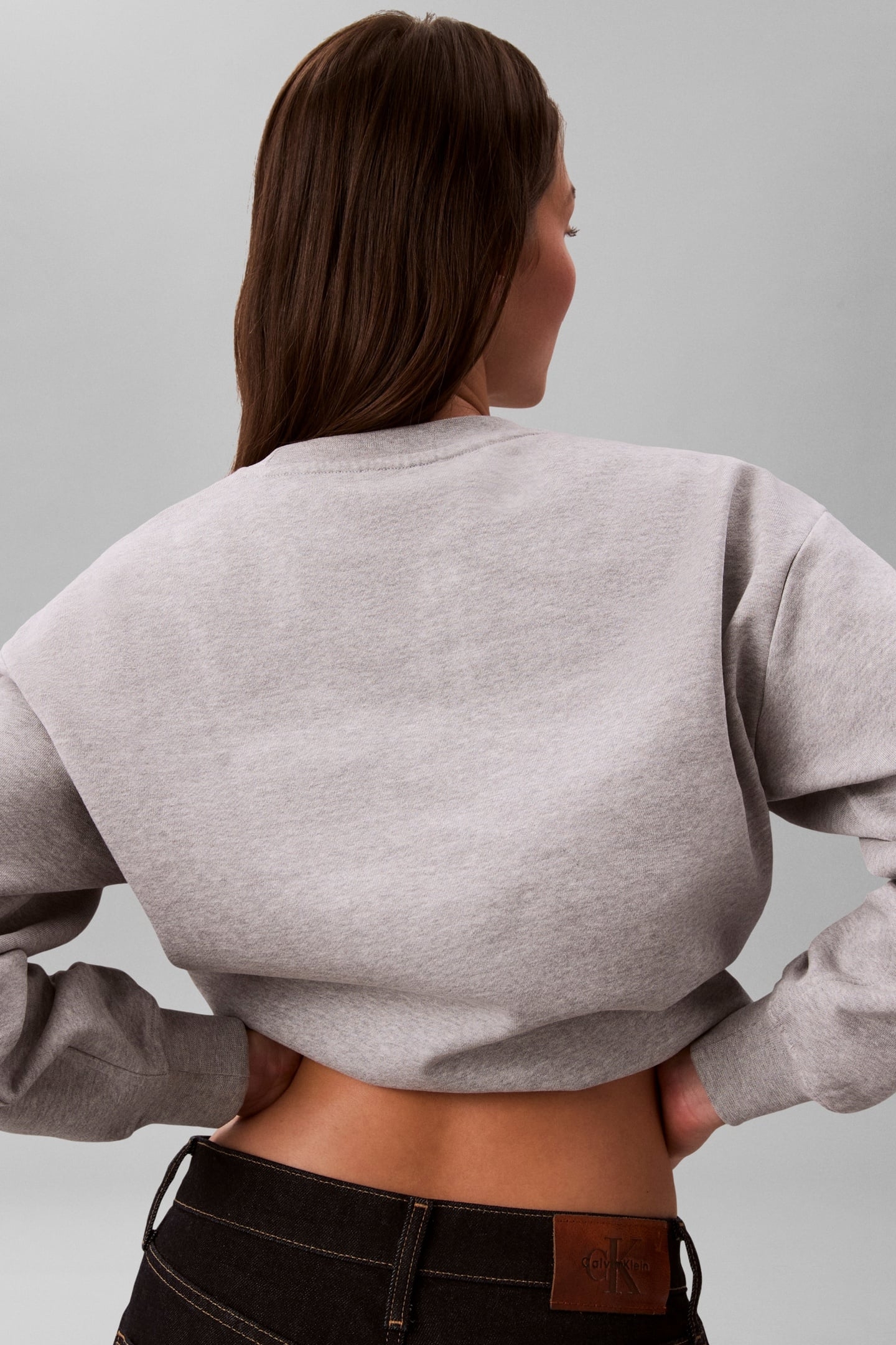 LS FOIL MONOLOGO SWEATSHIRT HEROIC GREY HEATHER 4