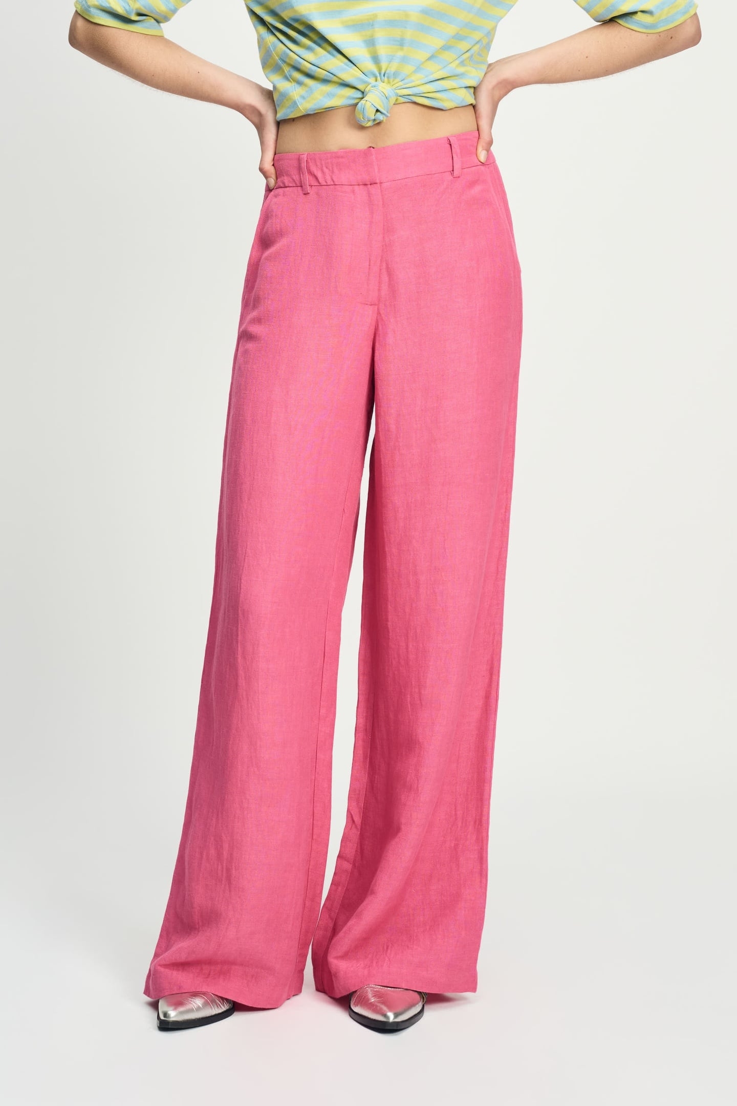 PANTS - RASPBERRY LINEN 1