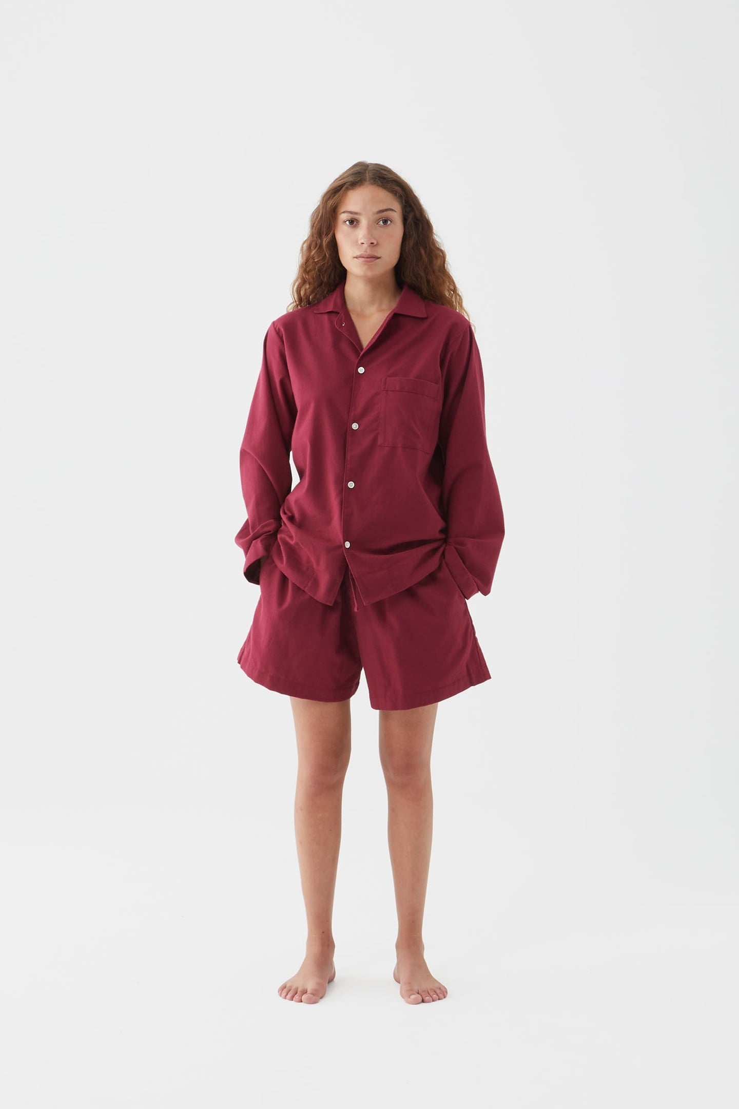 UNISEX FLANNEL, PYJAMAS SHORTS BEYOND RED 6