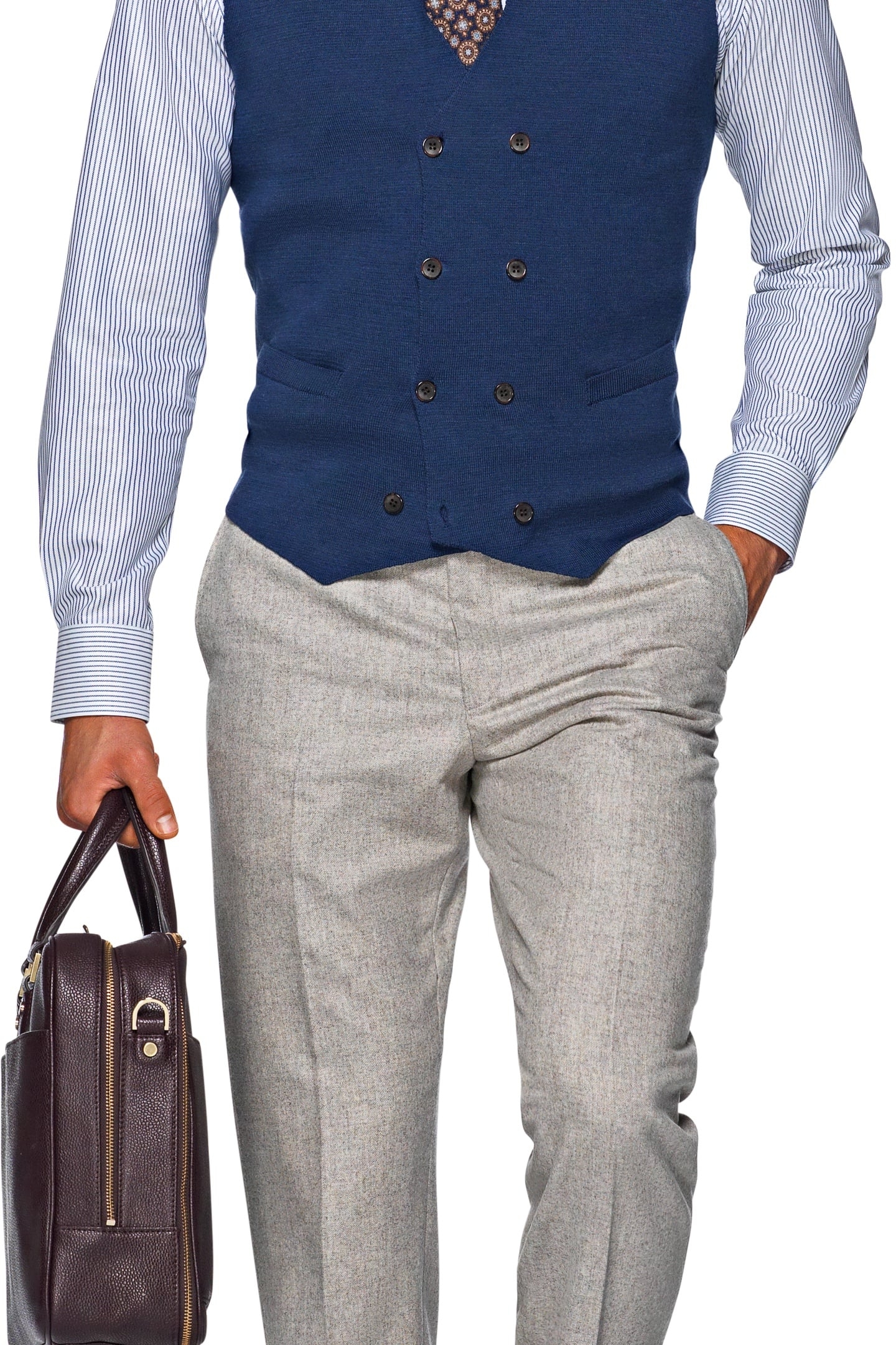 WAISTCOAT D.B. NAUTICAL BLUE 1