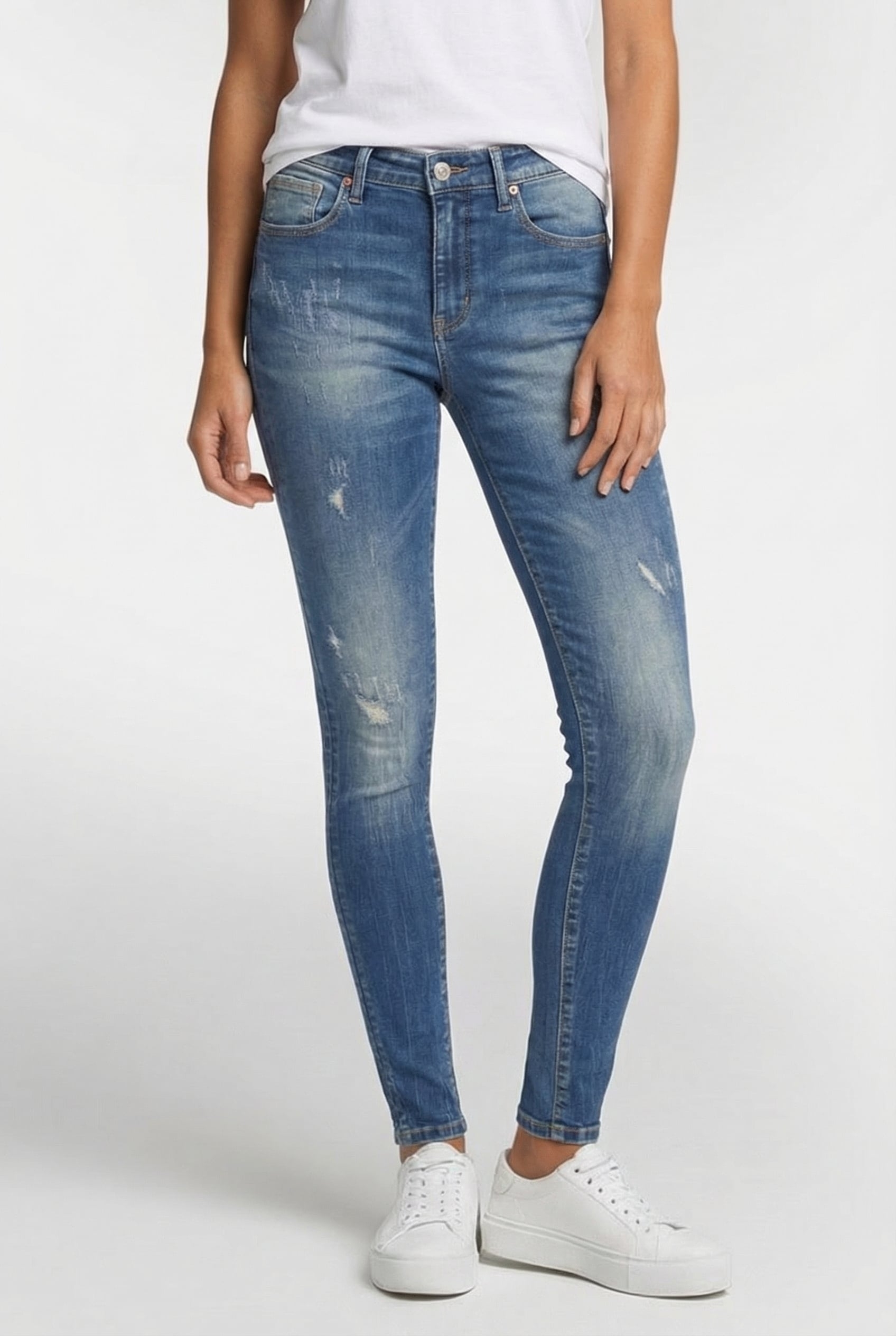 BLOSSOM CRAFTED JEANS MID BLUE STONE 1