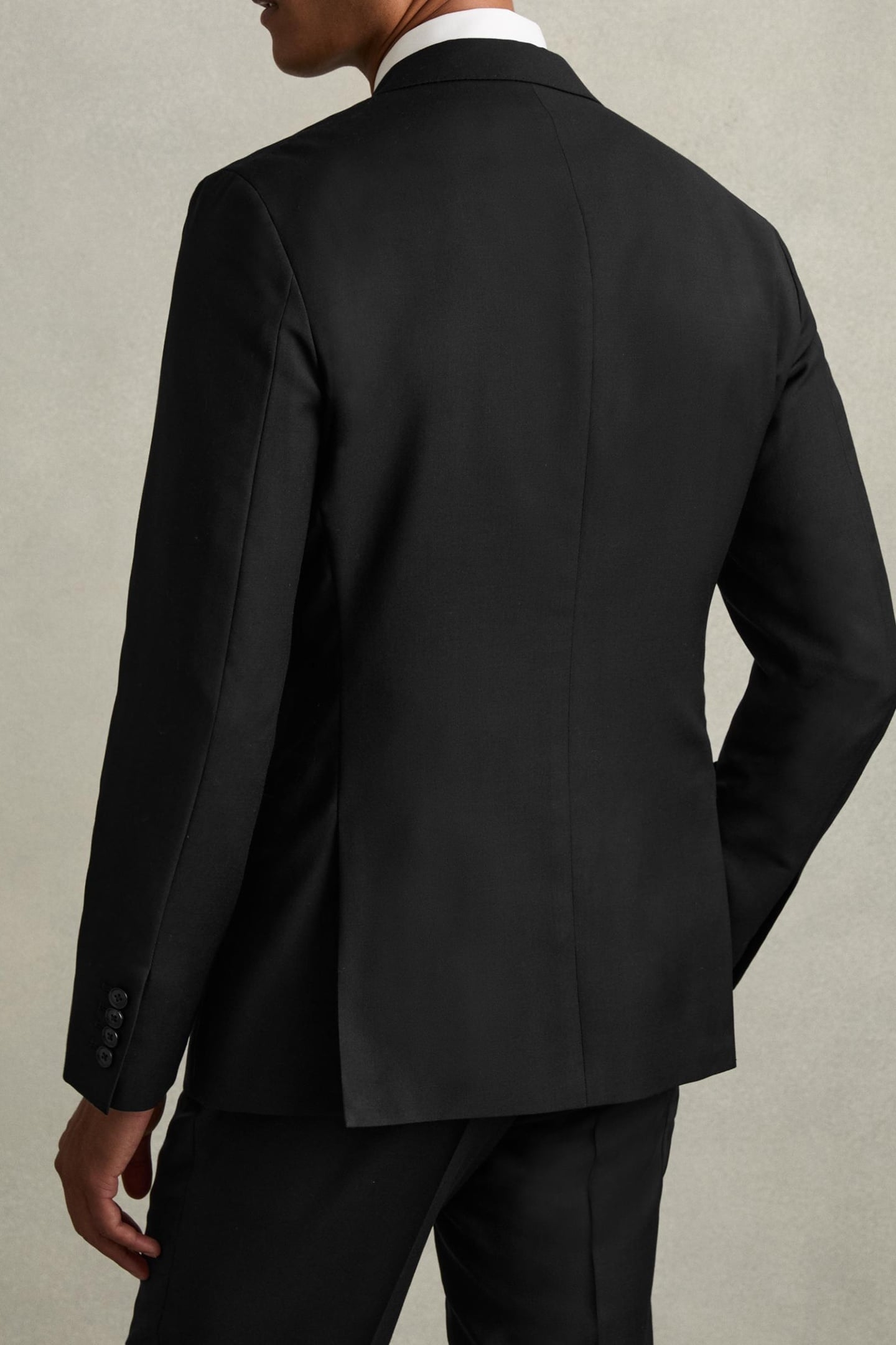 SB 2B NOTCH PLAIN WEAVE BLAZER BLACK 4