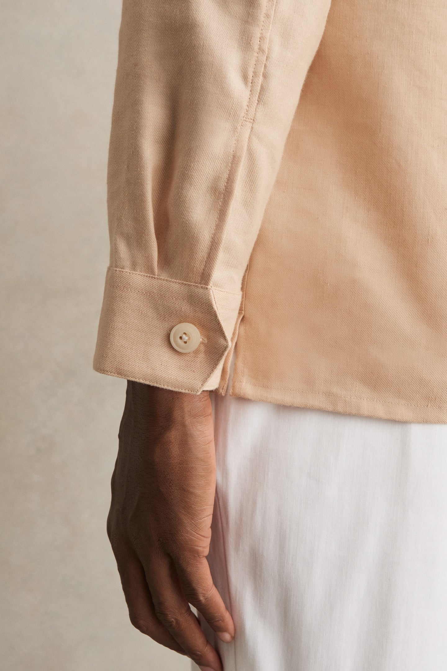 LS LINEN TWIN POCKET OVERSHIRT STONE 3