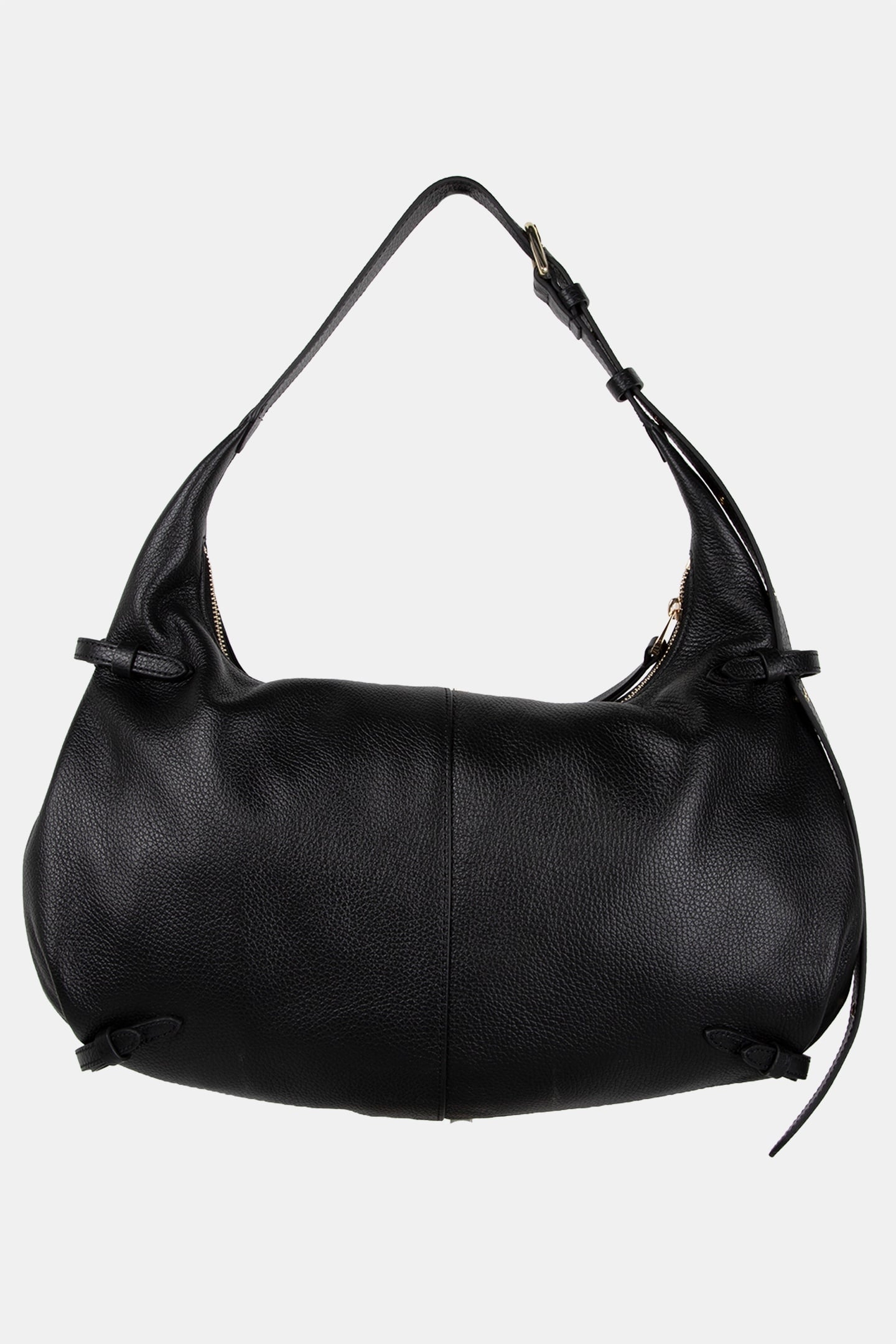 LARGE LEATHER SHOULDER BAG IN BLACK 4