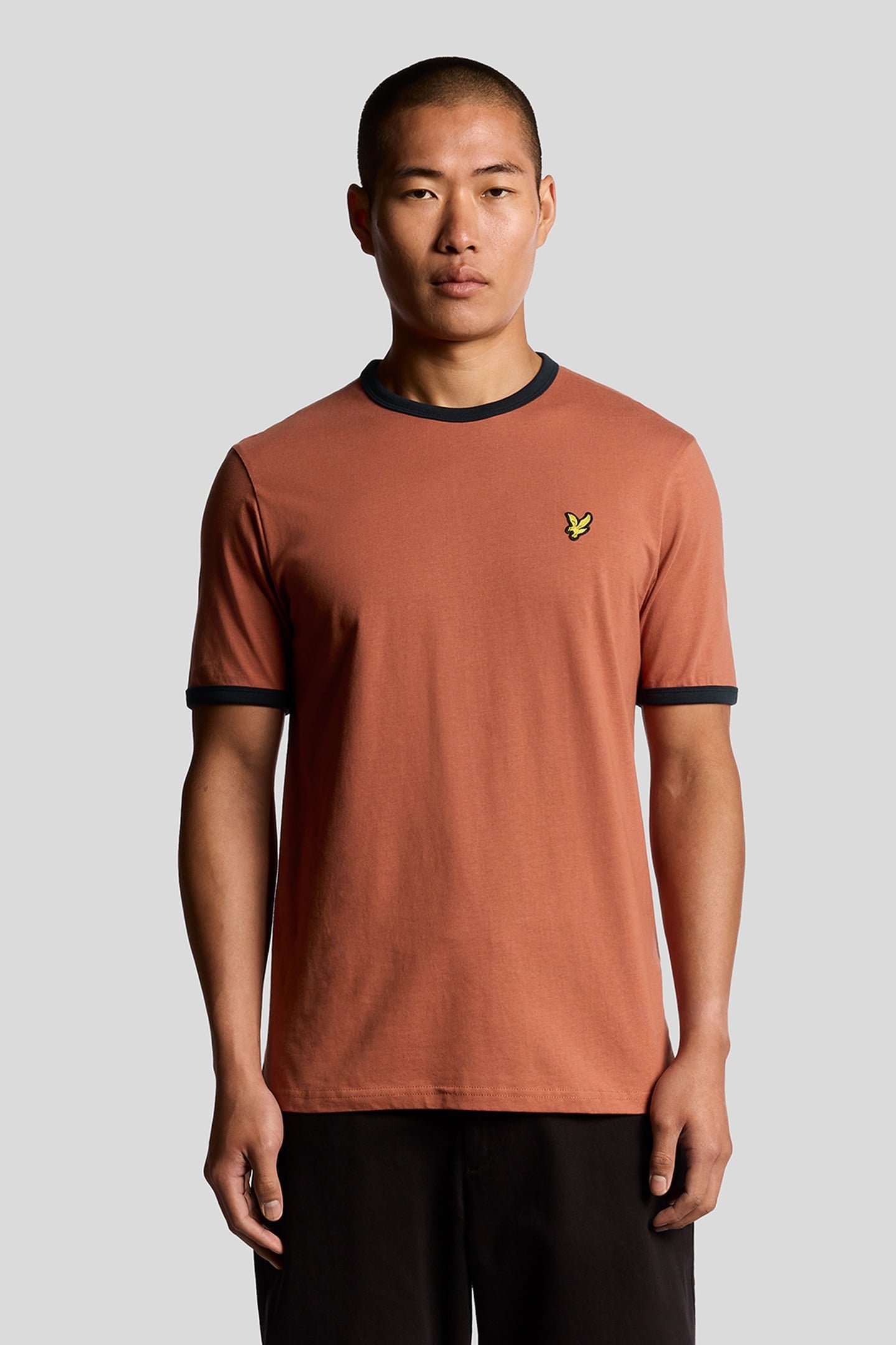 RINGER T-SHIRT BRICK/DARK NAVY 2